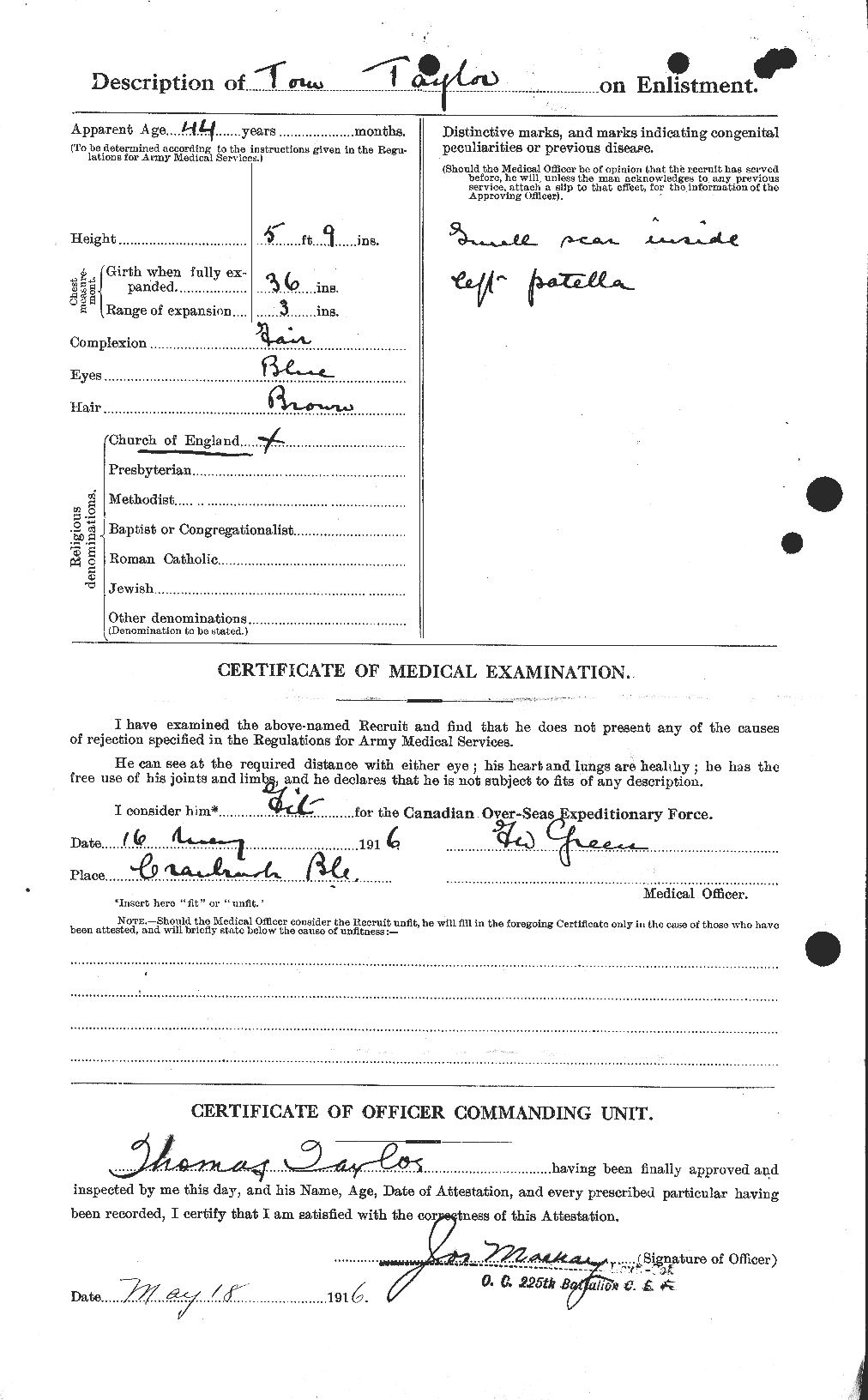 Personnel Records of the First World War - CEF 628019b