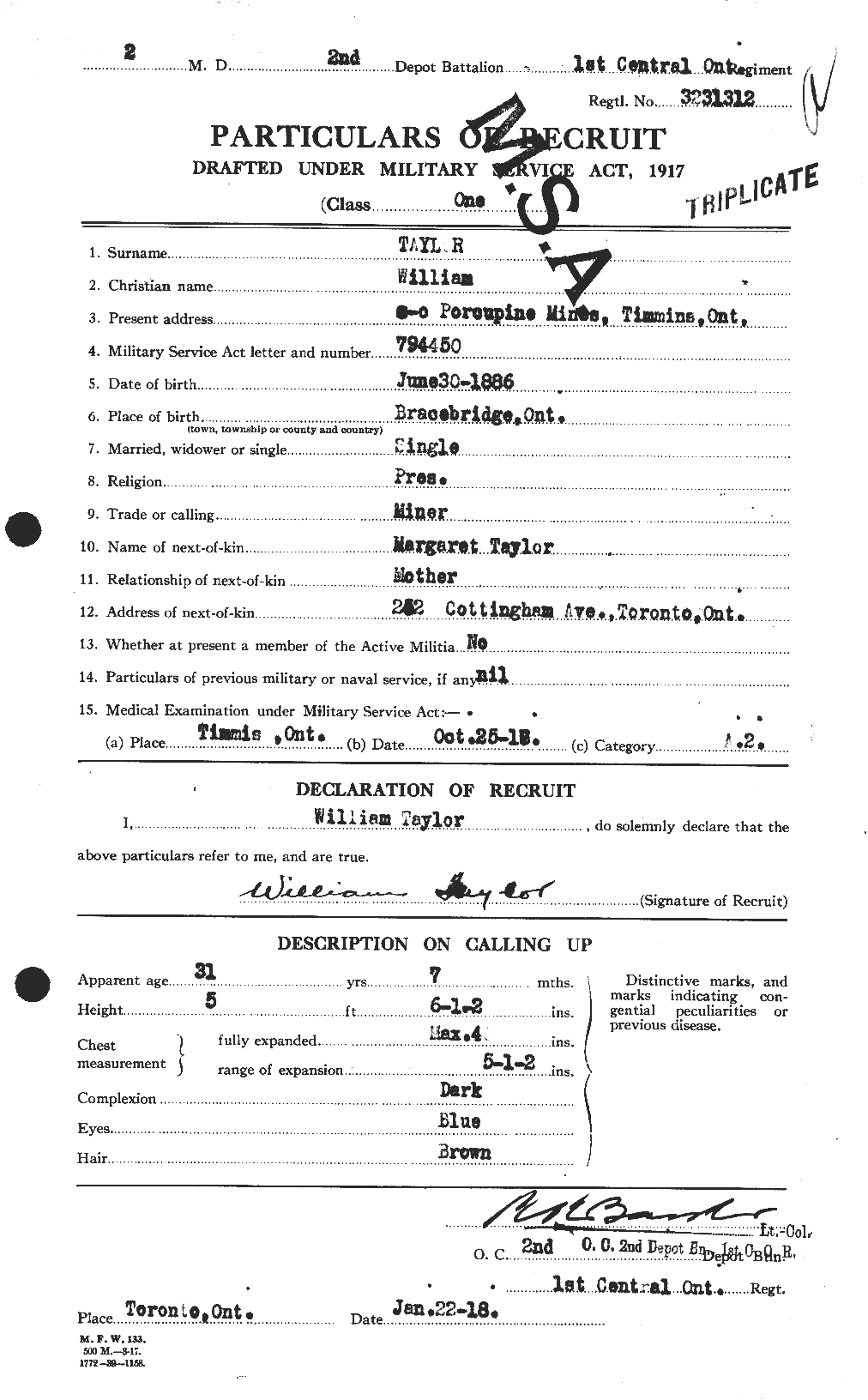 Personnel Records of the First World War - CEF 628122a