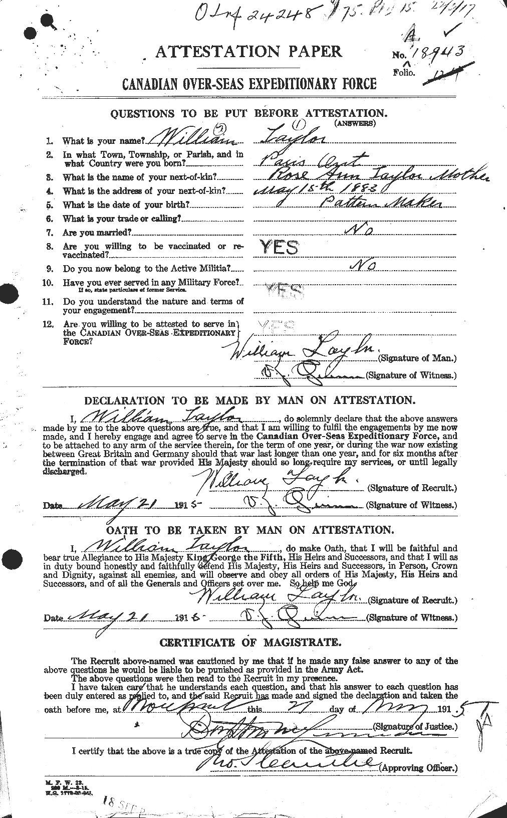 Personnel Records of the First World War - CEF 628132a