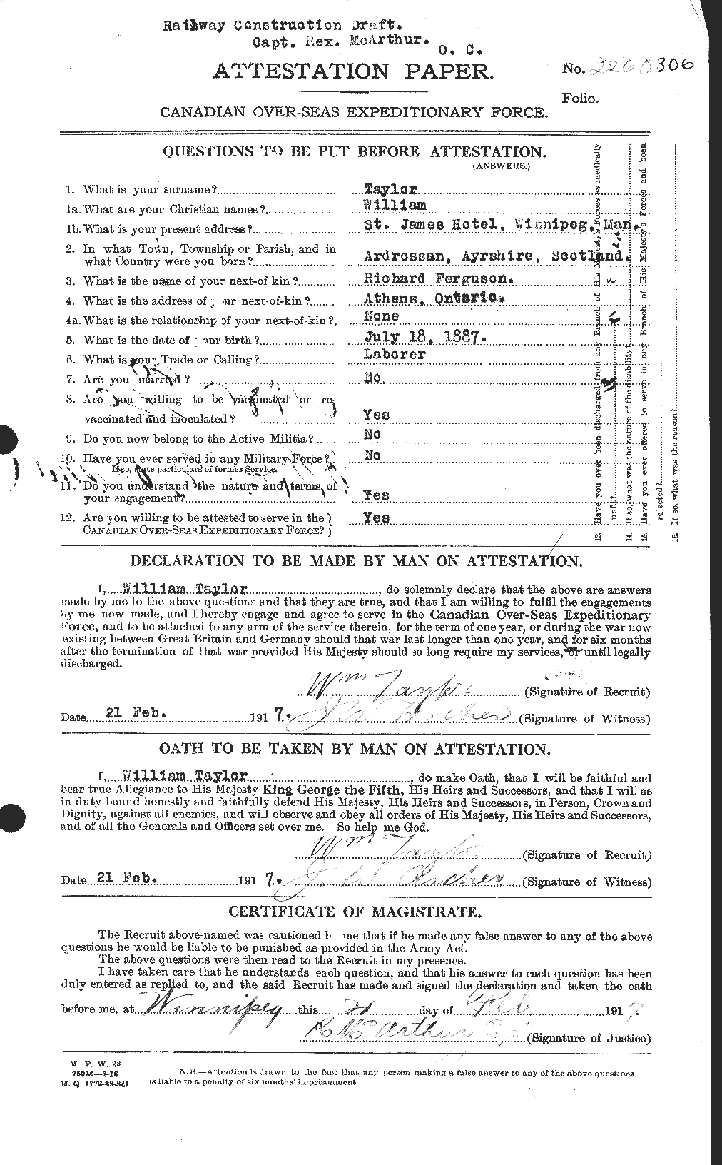 Personnel Records of the First World War - CEF 628141a