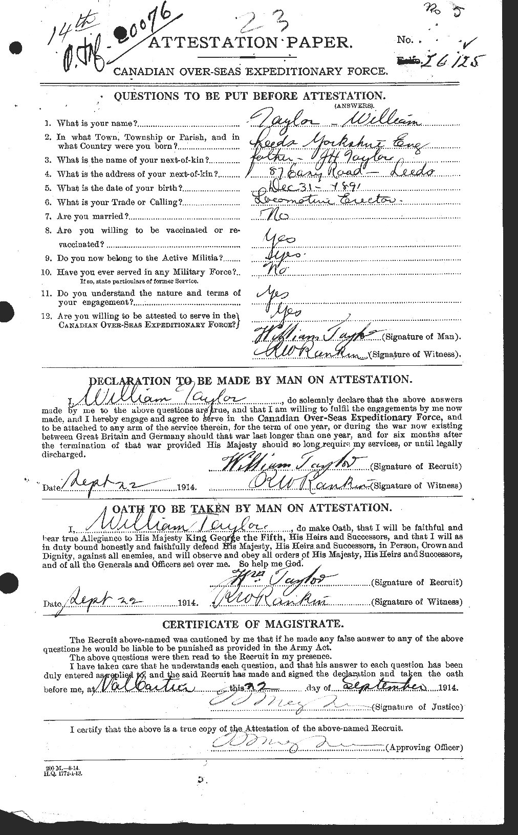 Personnel Records of the First World War - CEF 628144a
