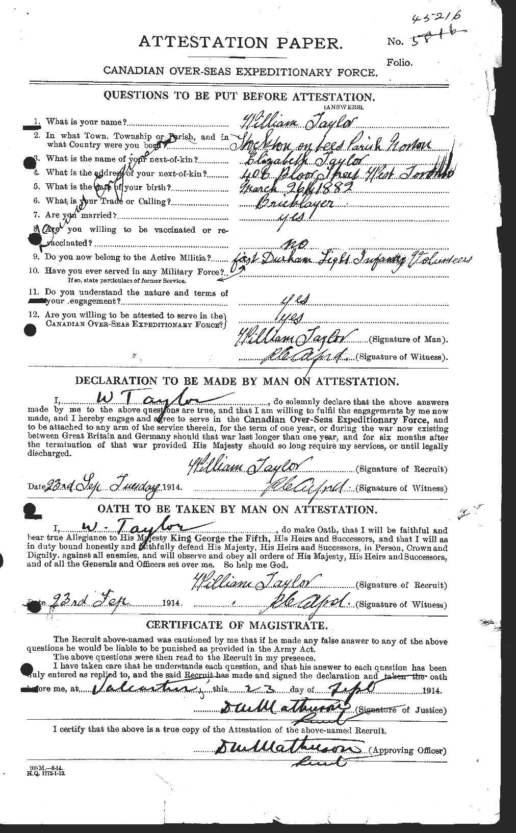 Personnel Records of the First World War - CEF 628146a