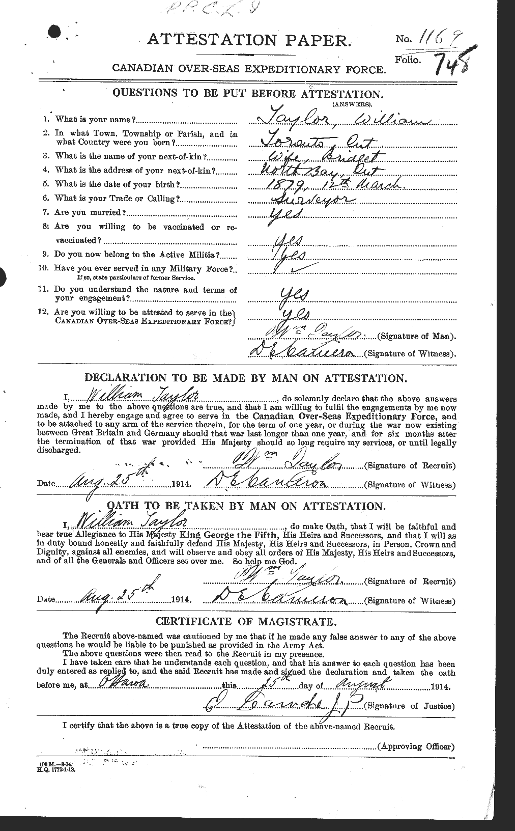 Personnel Records of the First World War - CEF 628149a