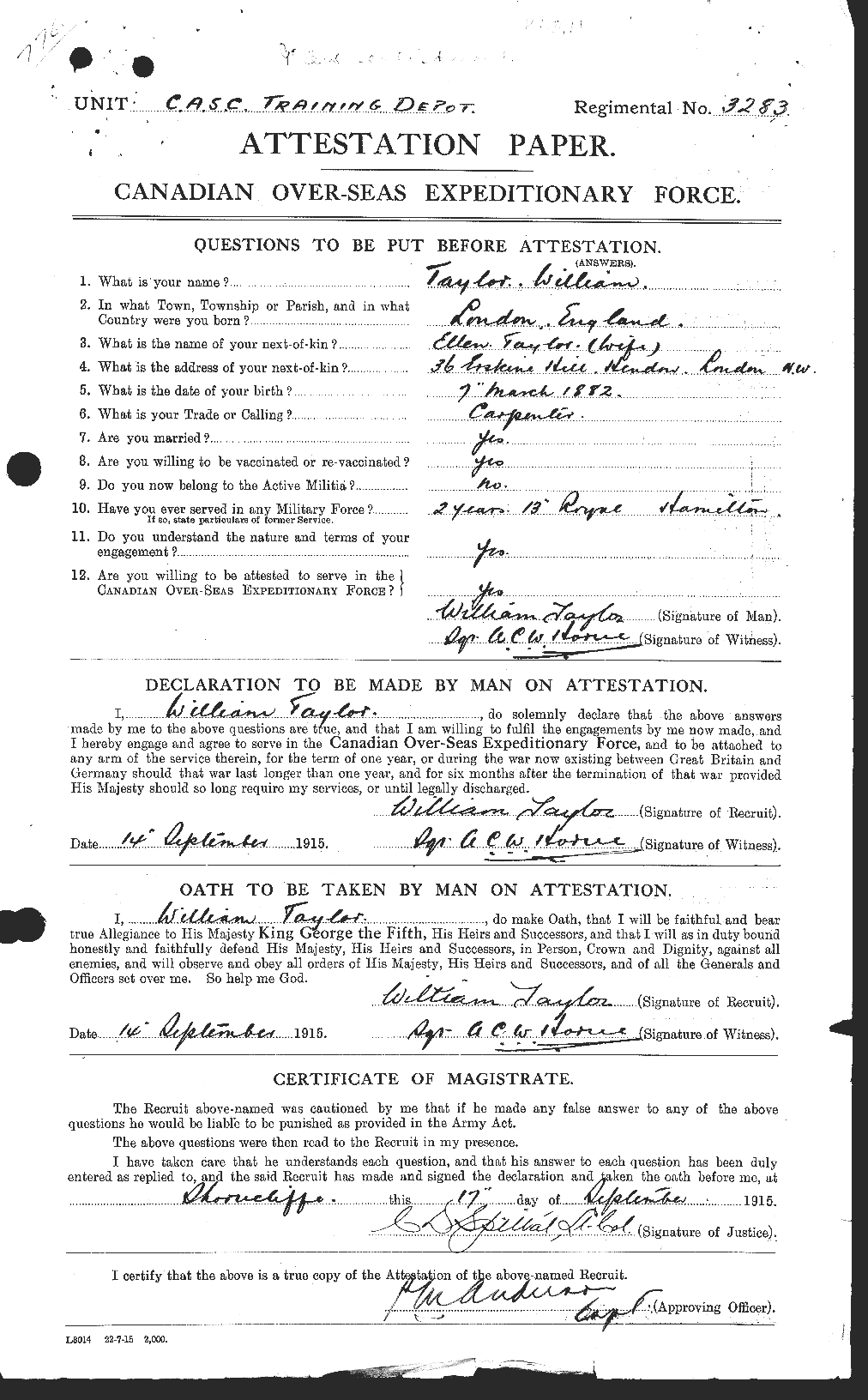 Personnel Records of the First World War - CEF 628162a