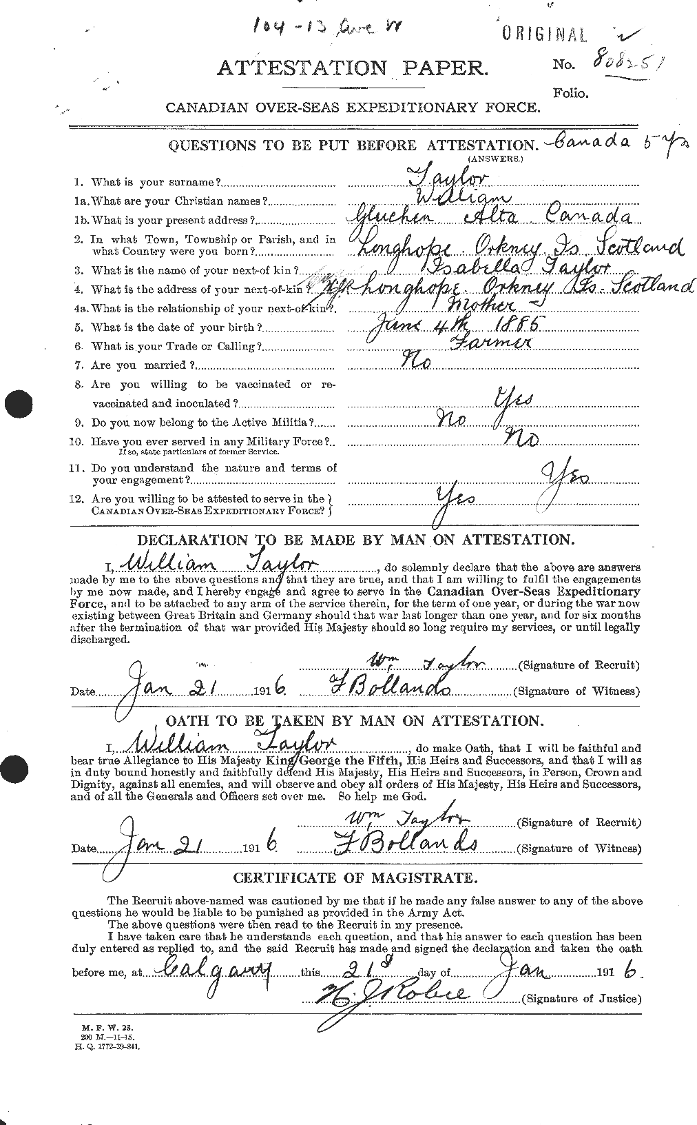Personnel Records of the First World War - CEF 628184a