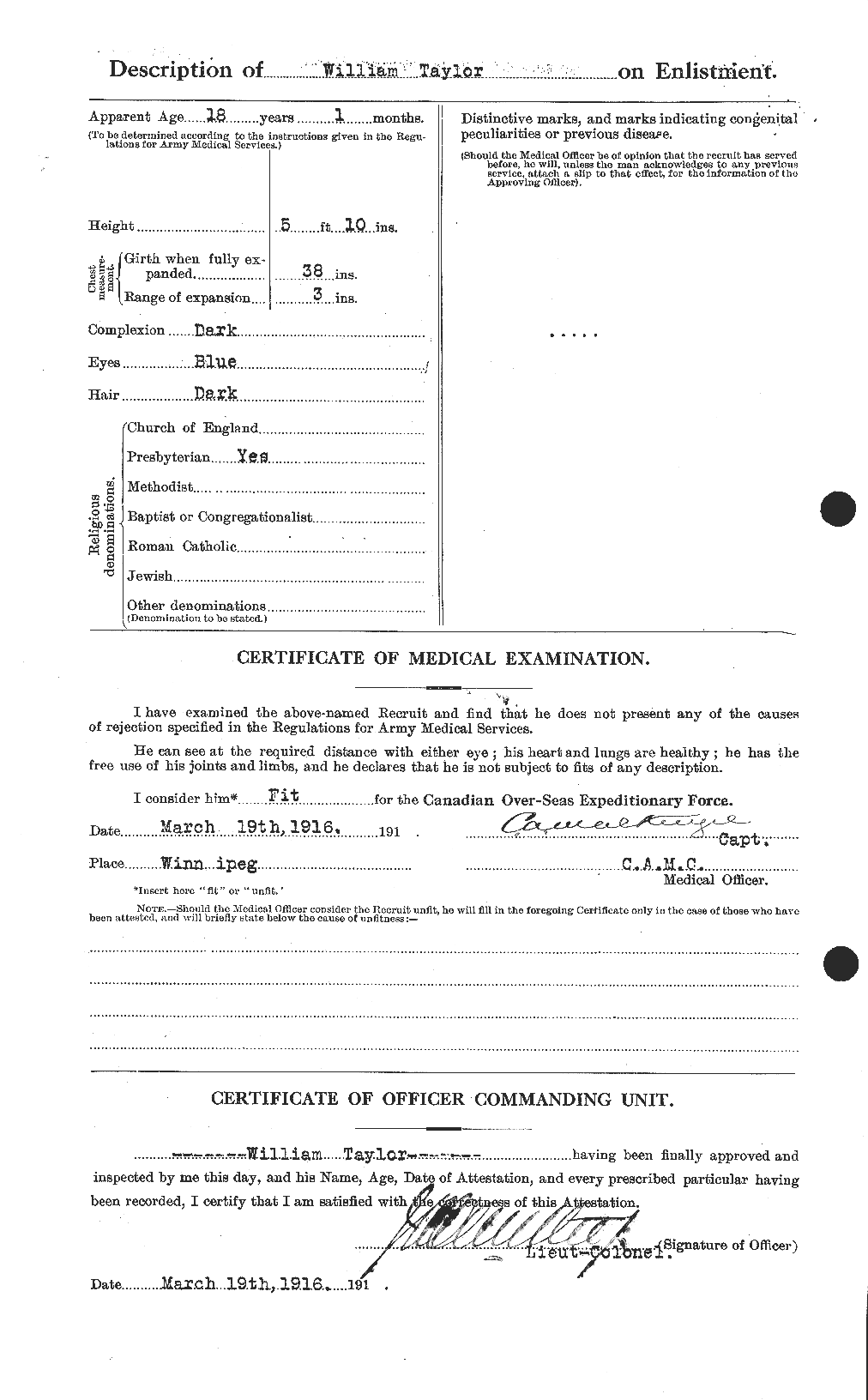 Personnel Records of the First World War - CEF 628191b