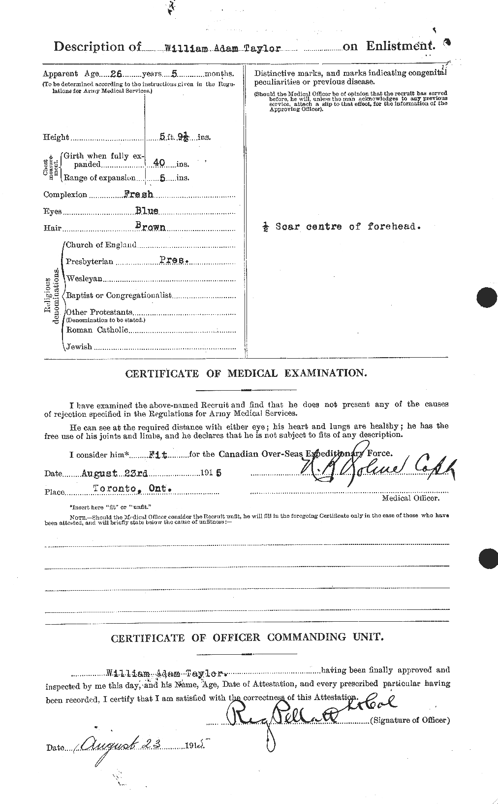 Personnel Records of the First World War - CEF 628195b