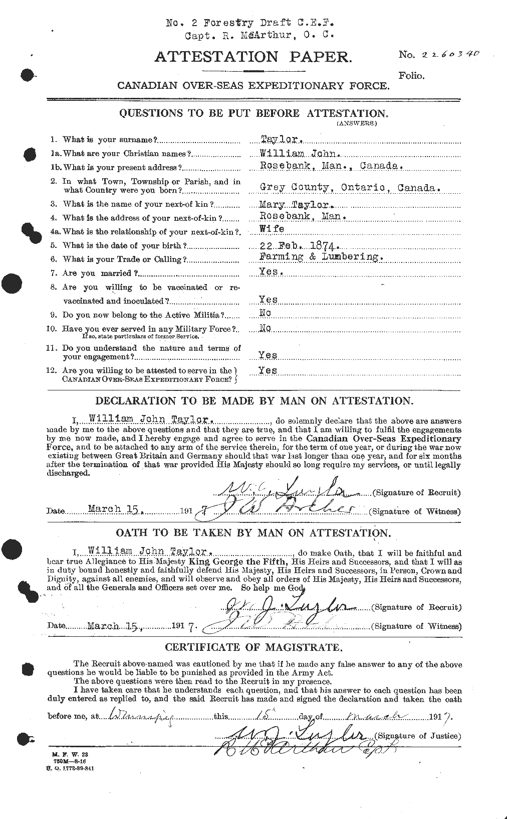 Personnel Records of the First World War - CEF 628302a