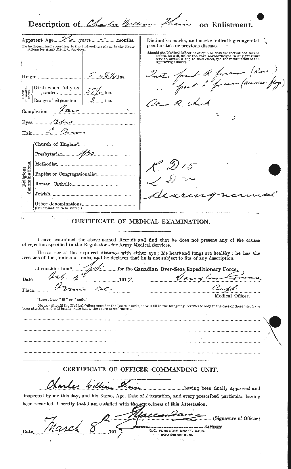 Personnel Records of the First World War - CEF 629450b