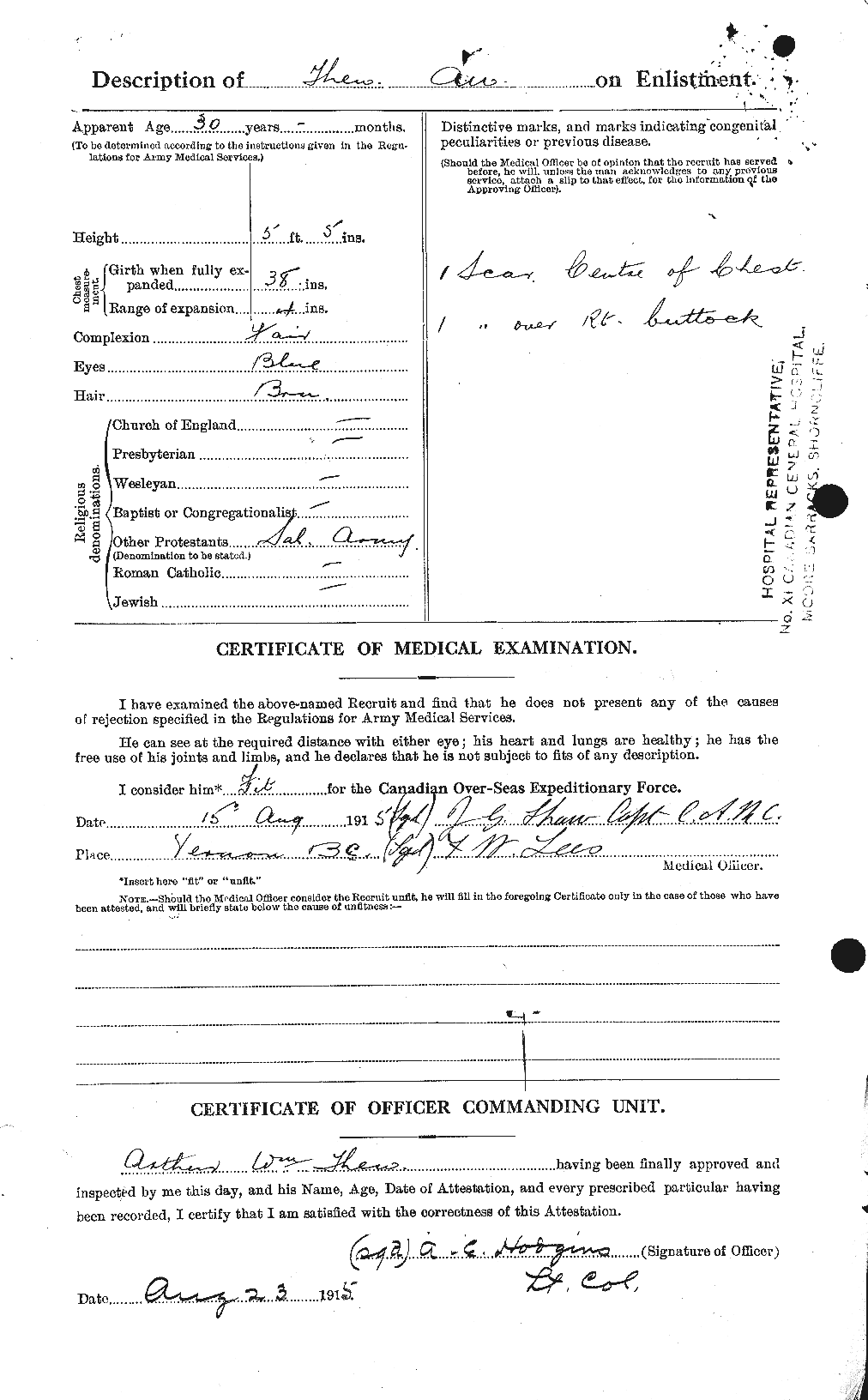 Personnel Records of the First World War - CEF 630007b