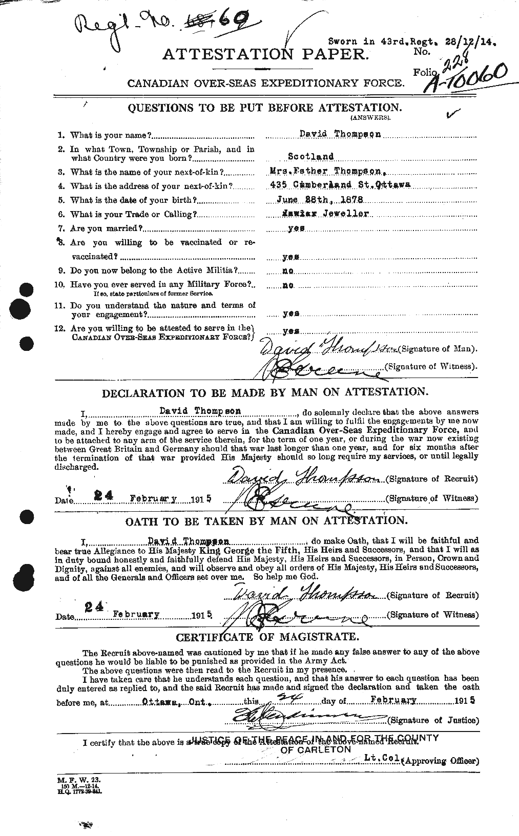 Personnel Records of the First World War - CEF 630498a