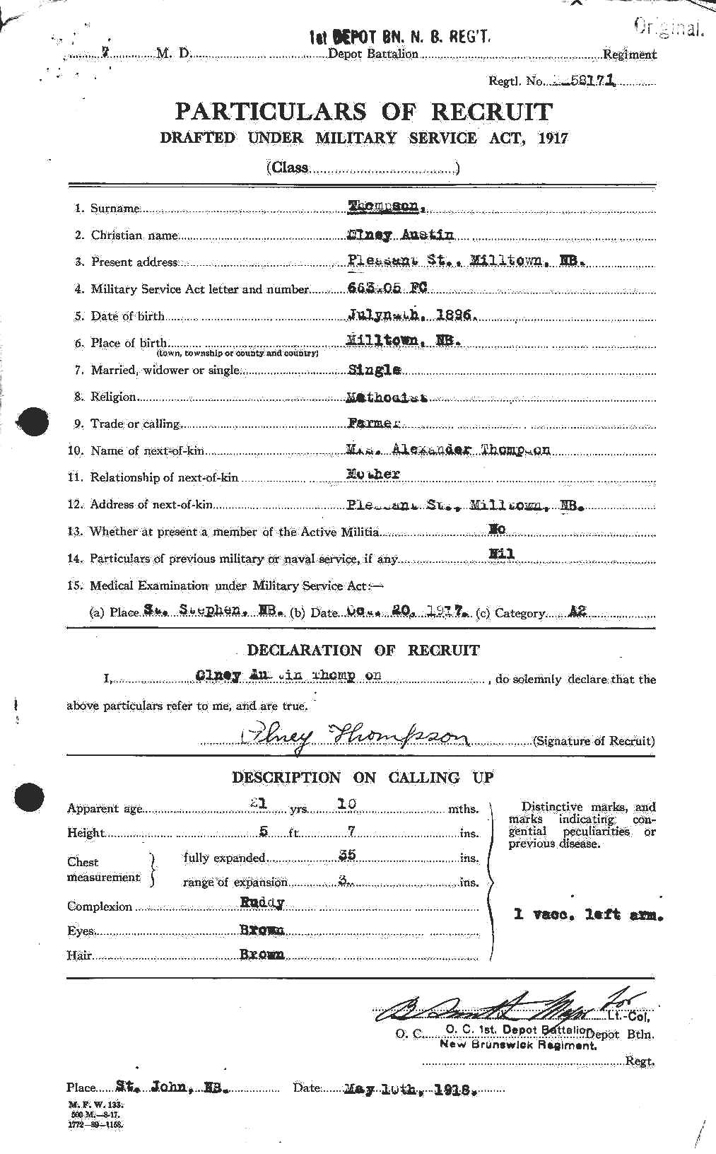 Personnel Records of the First World War - CEF 630766a