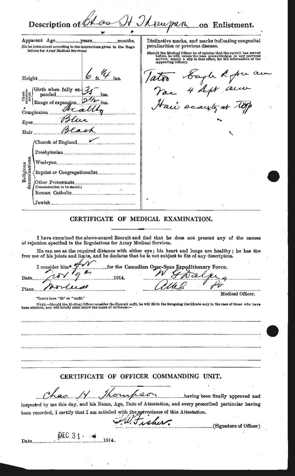 Personnel Records of the First World War - CEF 632303b