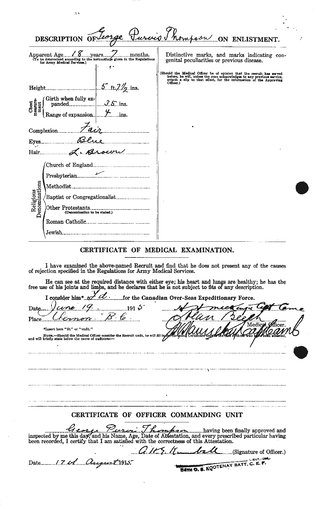 Personnel Records of the First World War - CEF 633122b
