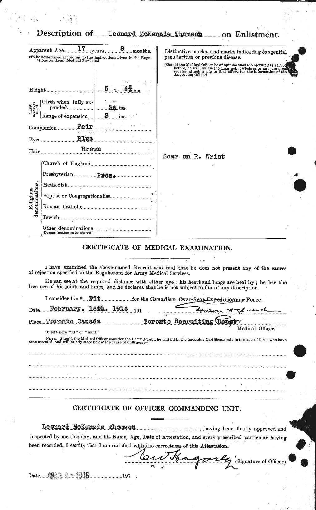 Personnel Records of the First World War - CEF 633441b