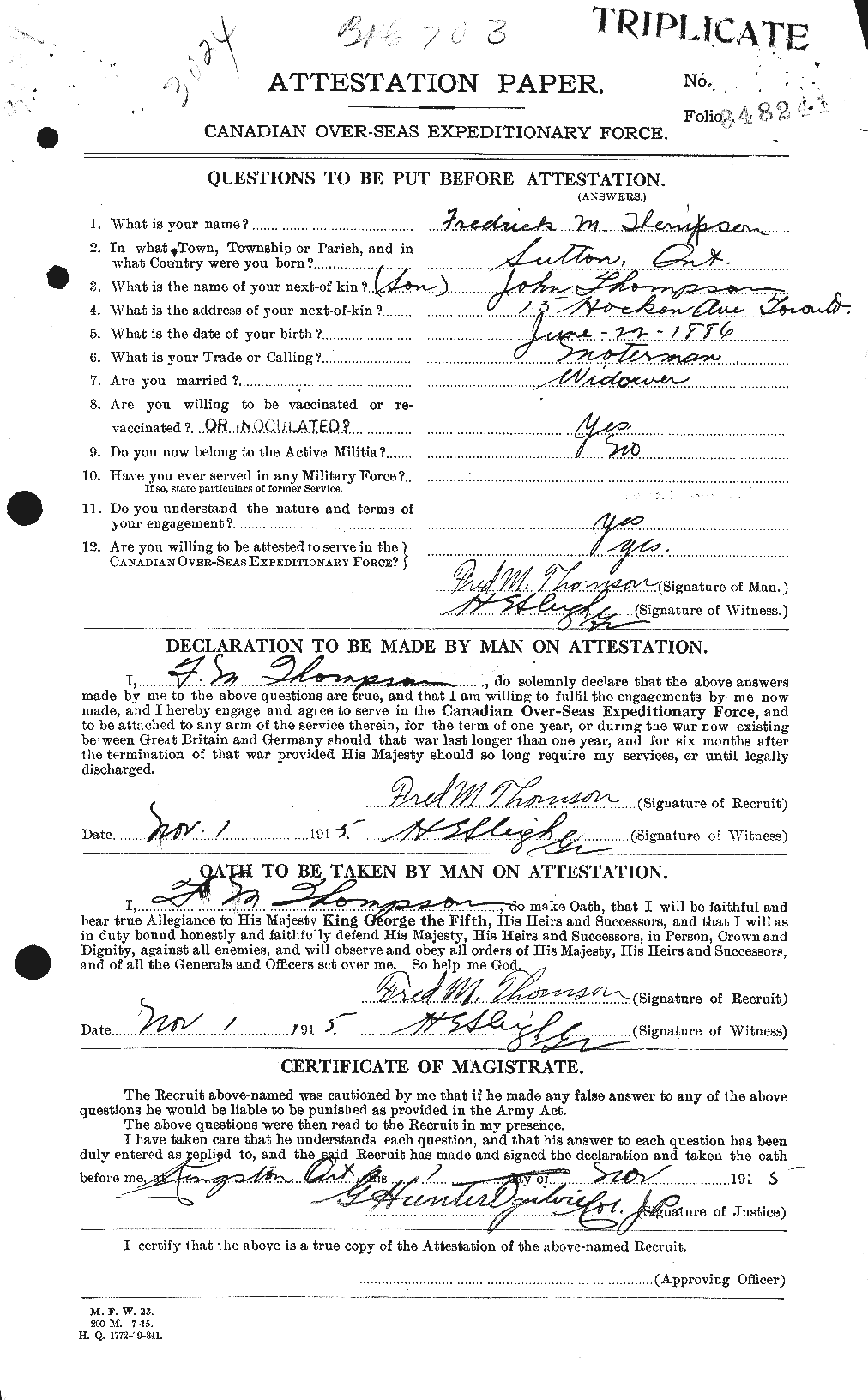 Personnel Records of the First World War - CEF 633682a