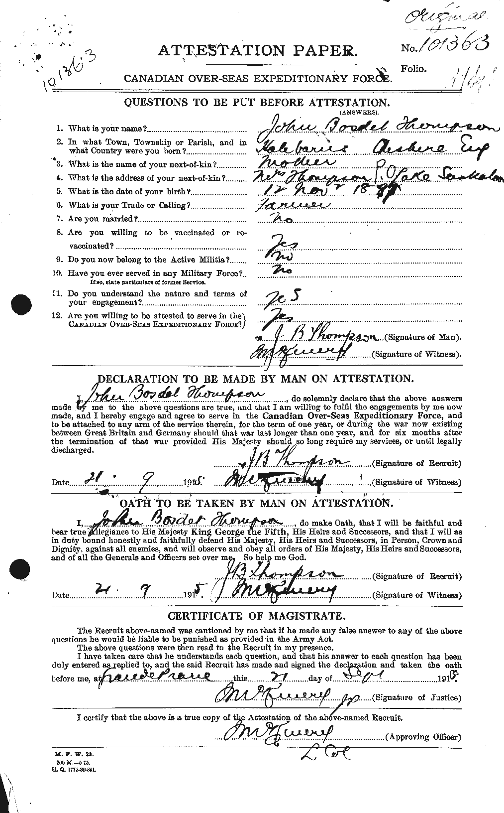 Personnel Records of the First World War - CEF 634191a
