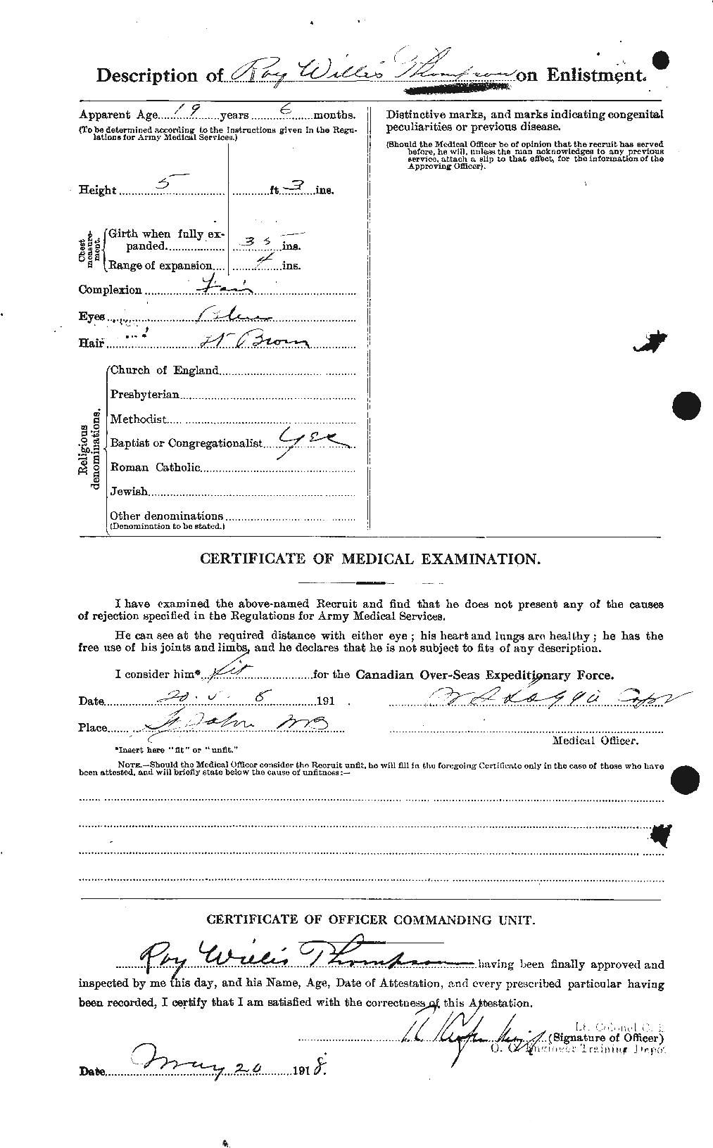 Personnel Records of the First World War - CEF 634346b