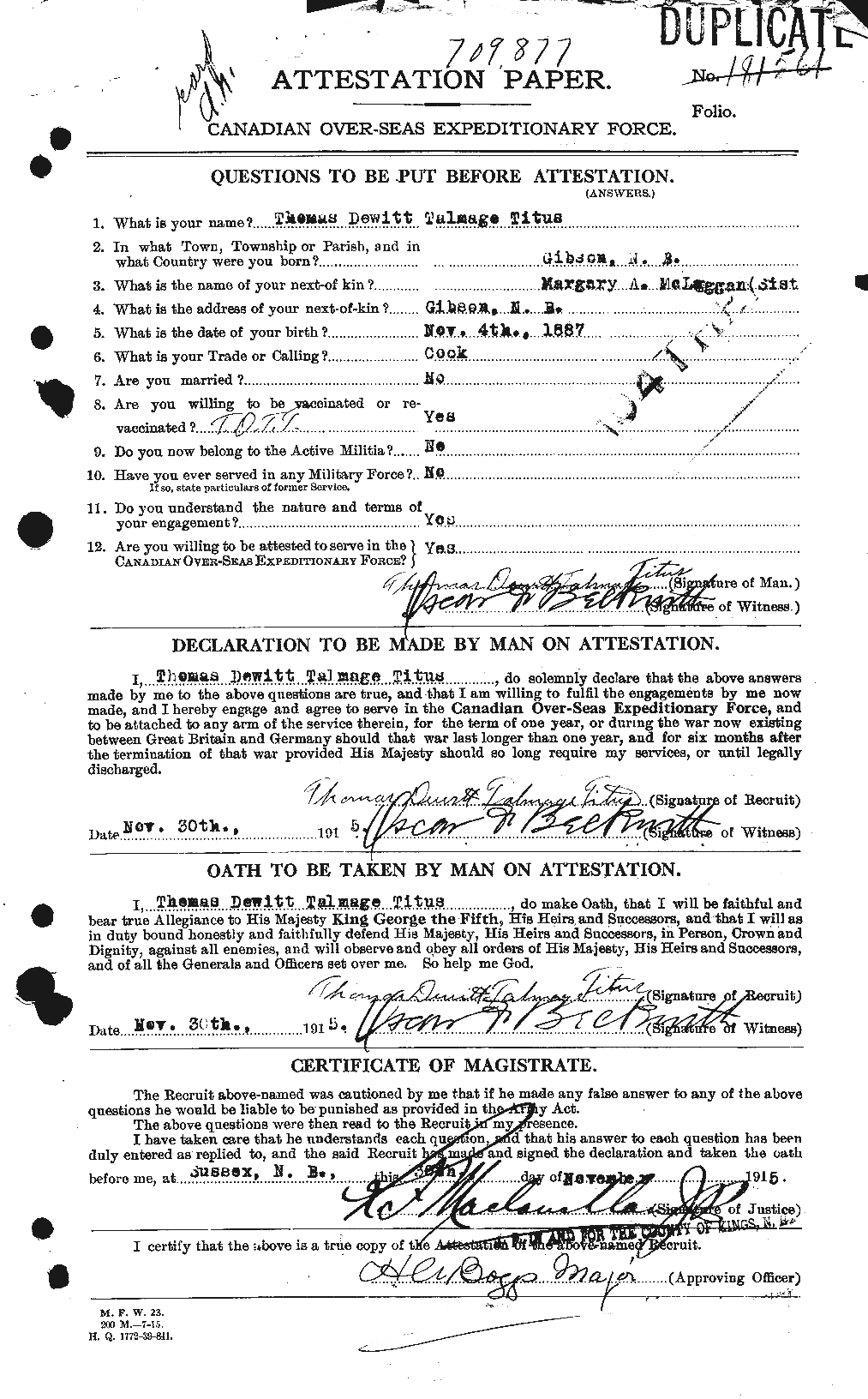 Personnel Records of the First World War - CEF 634987a