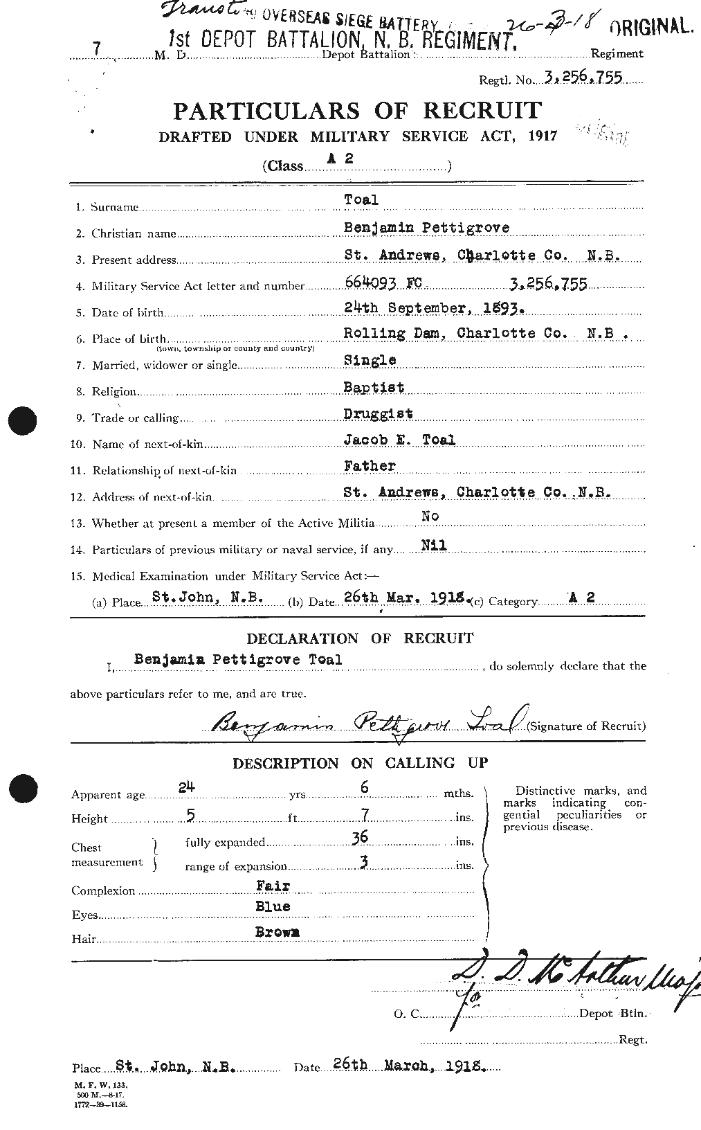 Personnel Records of the First World War - CEF 635016a