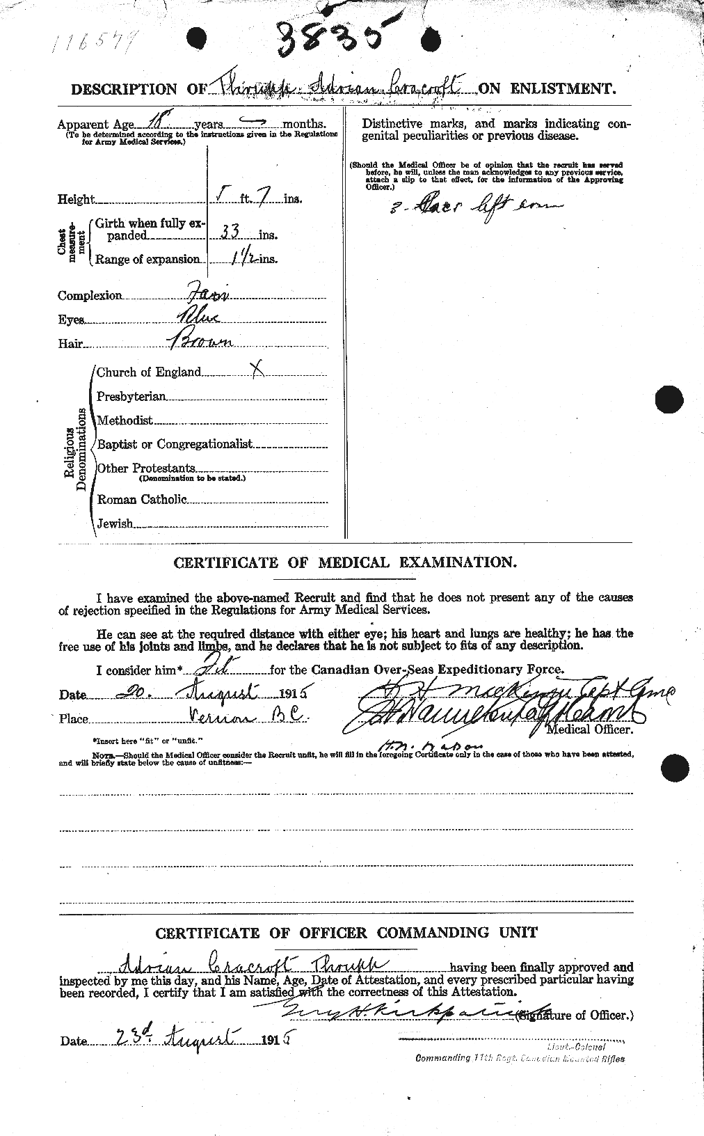 Personnel Records of the First World War - CEF 635168b