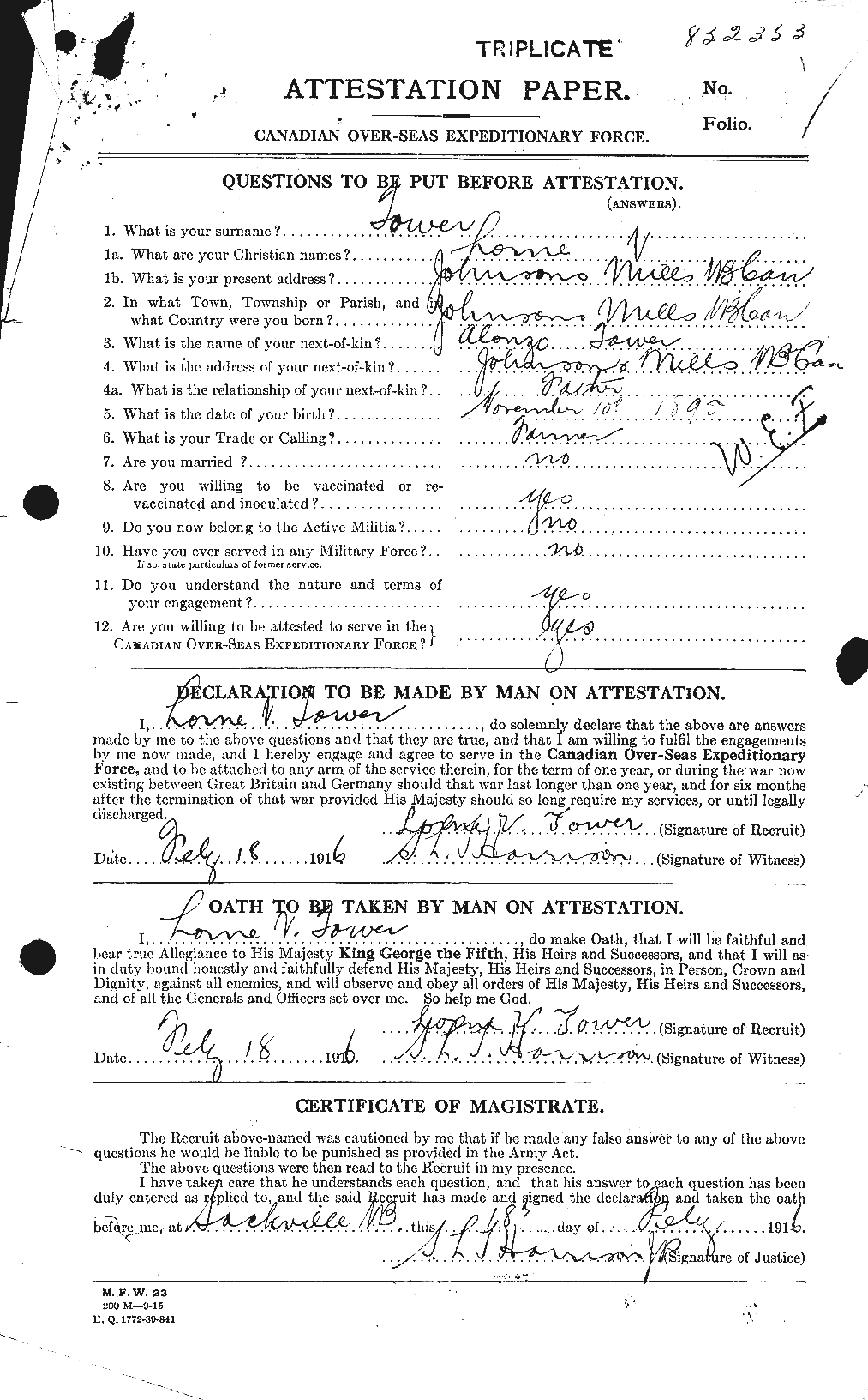 Personnel Records of the First World War - CEF 636198a