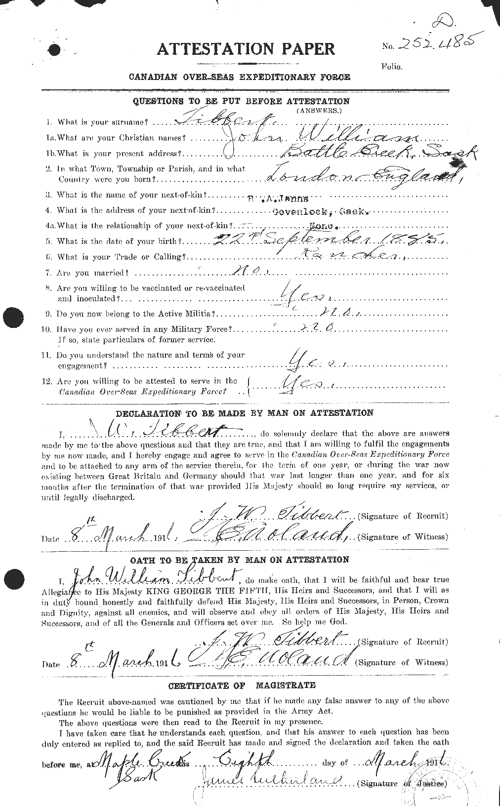 Personnel Records of the First World War - CEF 636502a