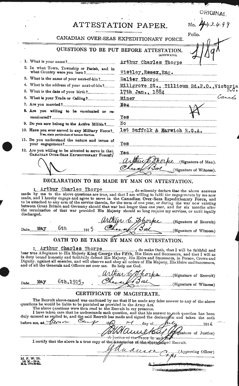 Personnel Records of the First World War - CEF 636979a