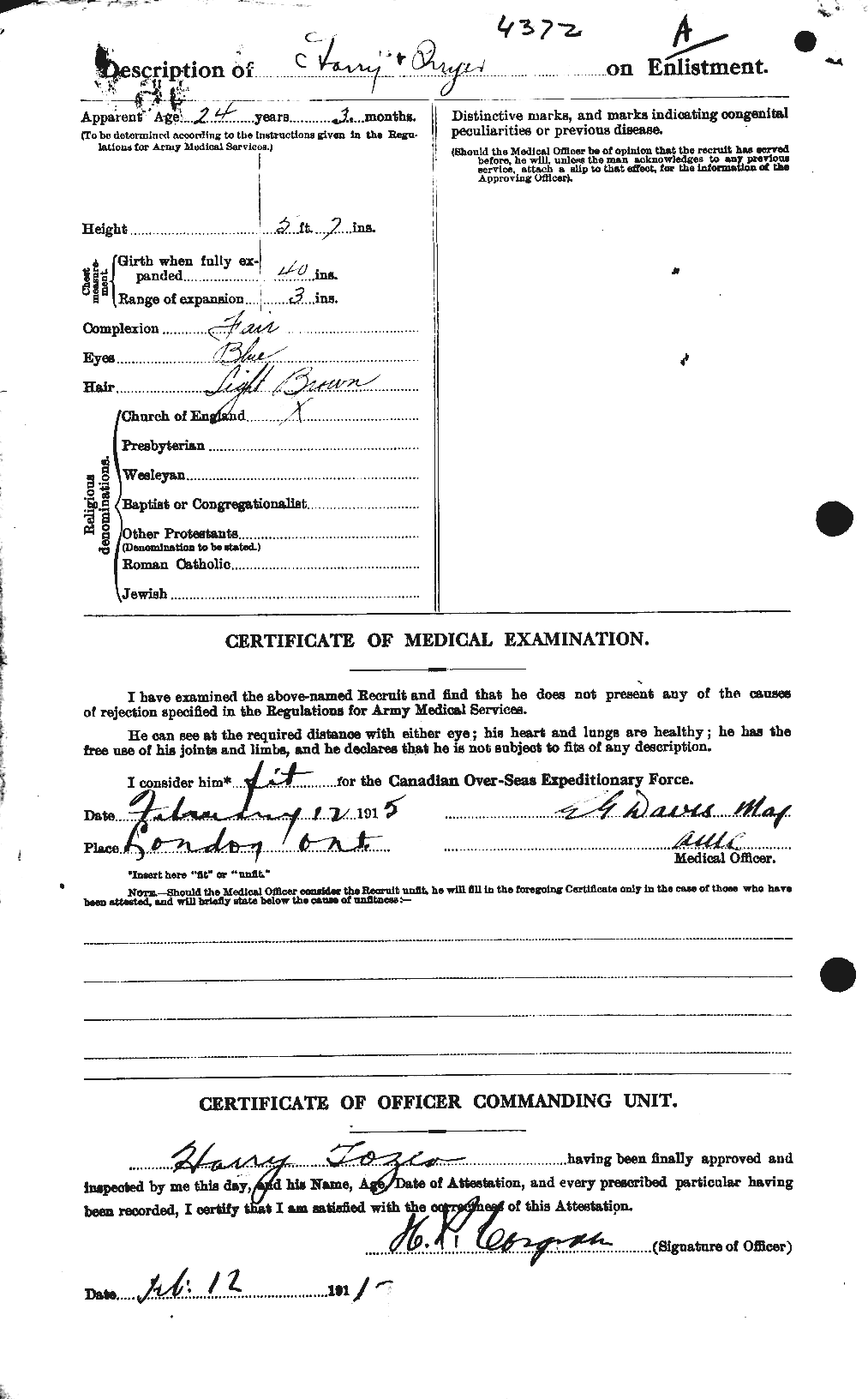 Personnel Records of the First World War - CEF 637061b