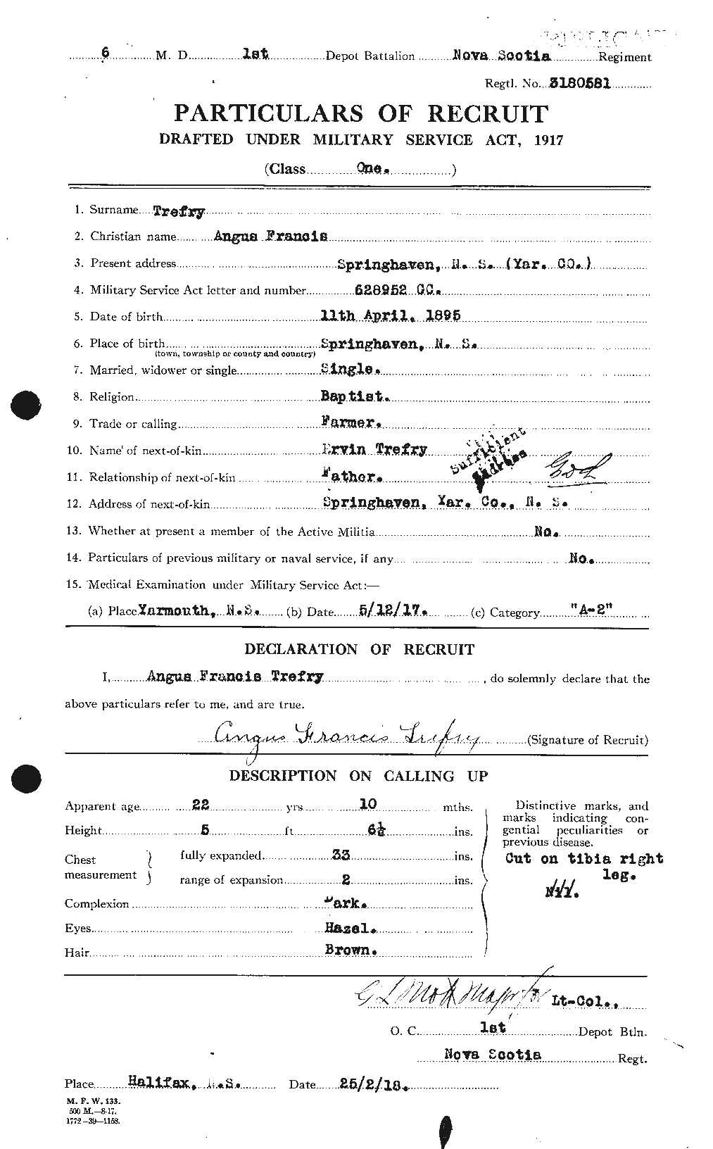 Personnel Records of the First World War - CEF 637438a