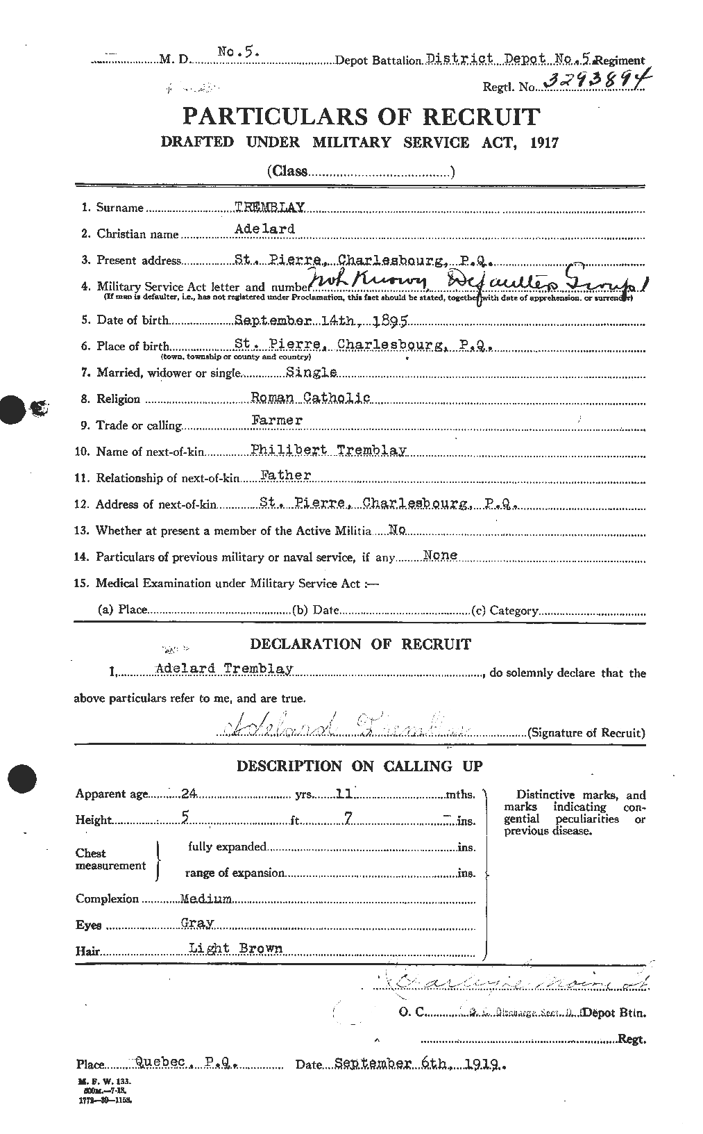 Personnel Records of the First World War - CEF 637561a