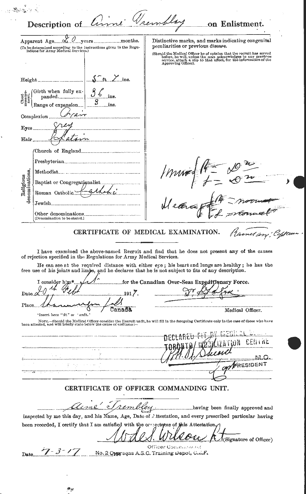 Personnel Records of the First World War - CEF 637568b