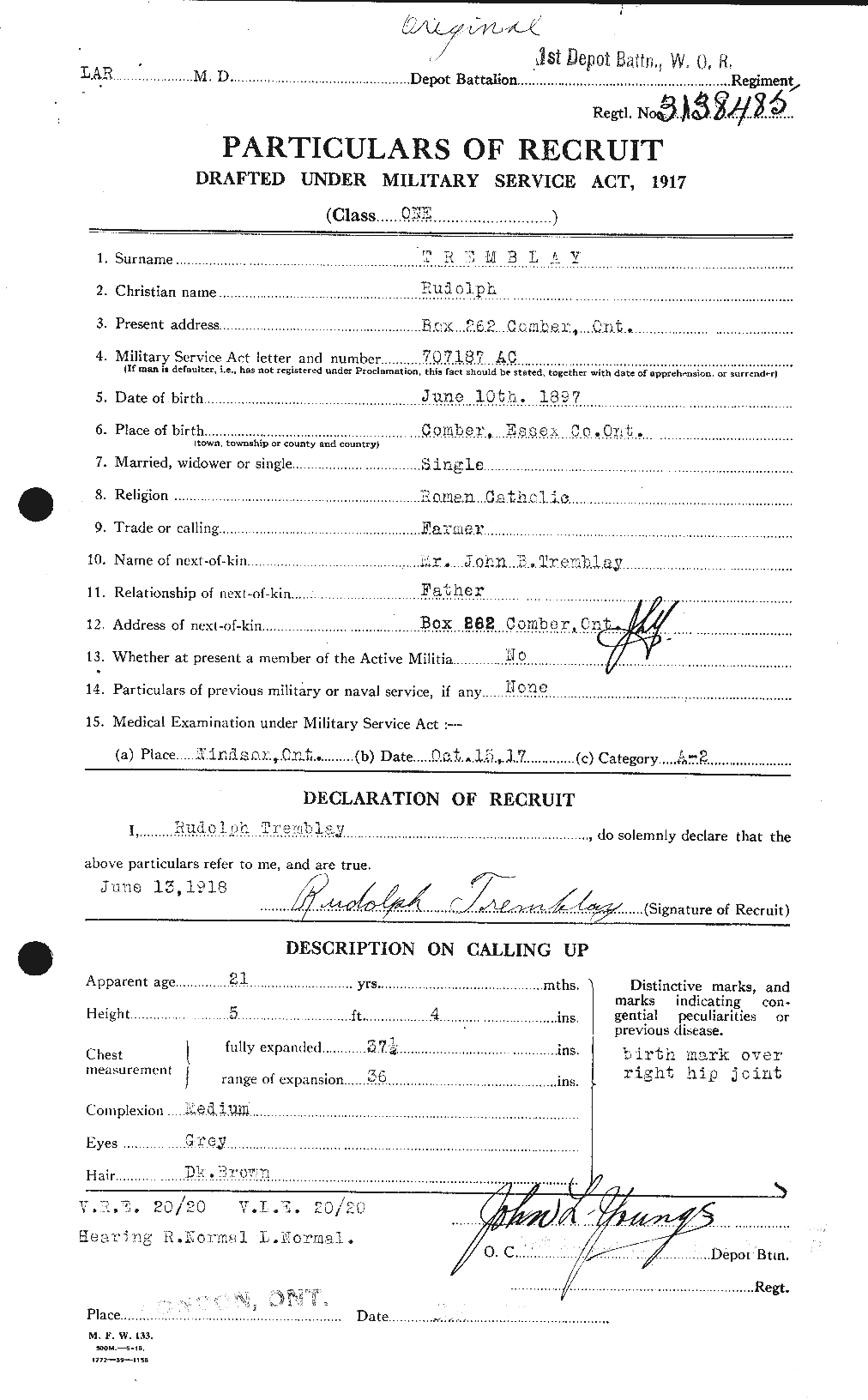Personnel Records of the First World War - CEF 638304a