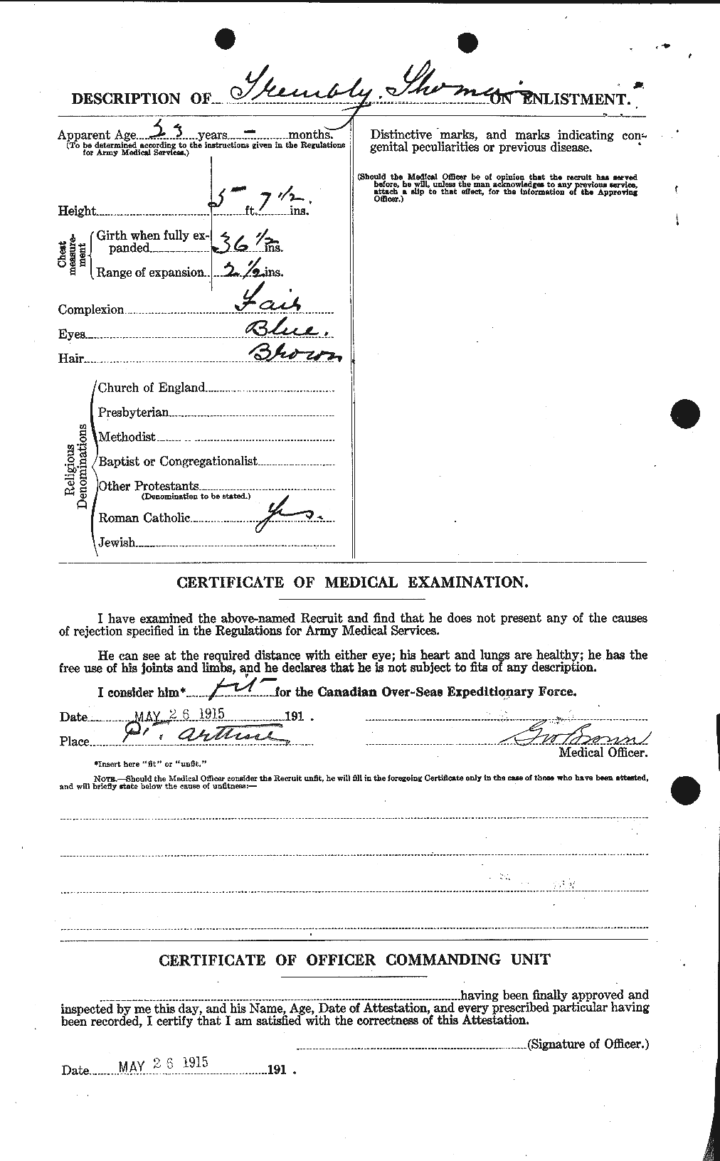 Personnel Records of the First World War - CEF 638317b