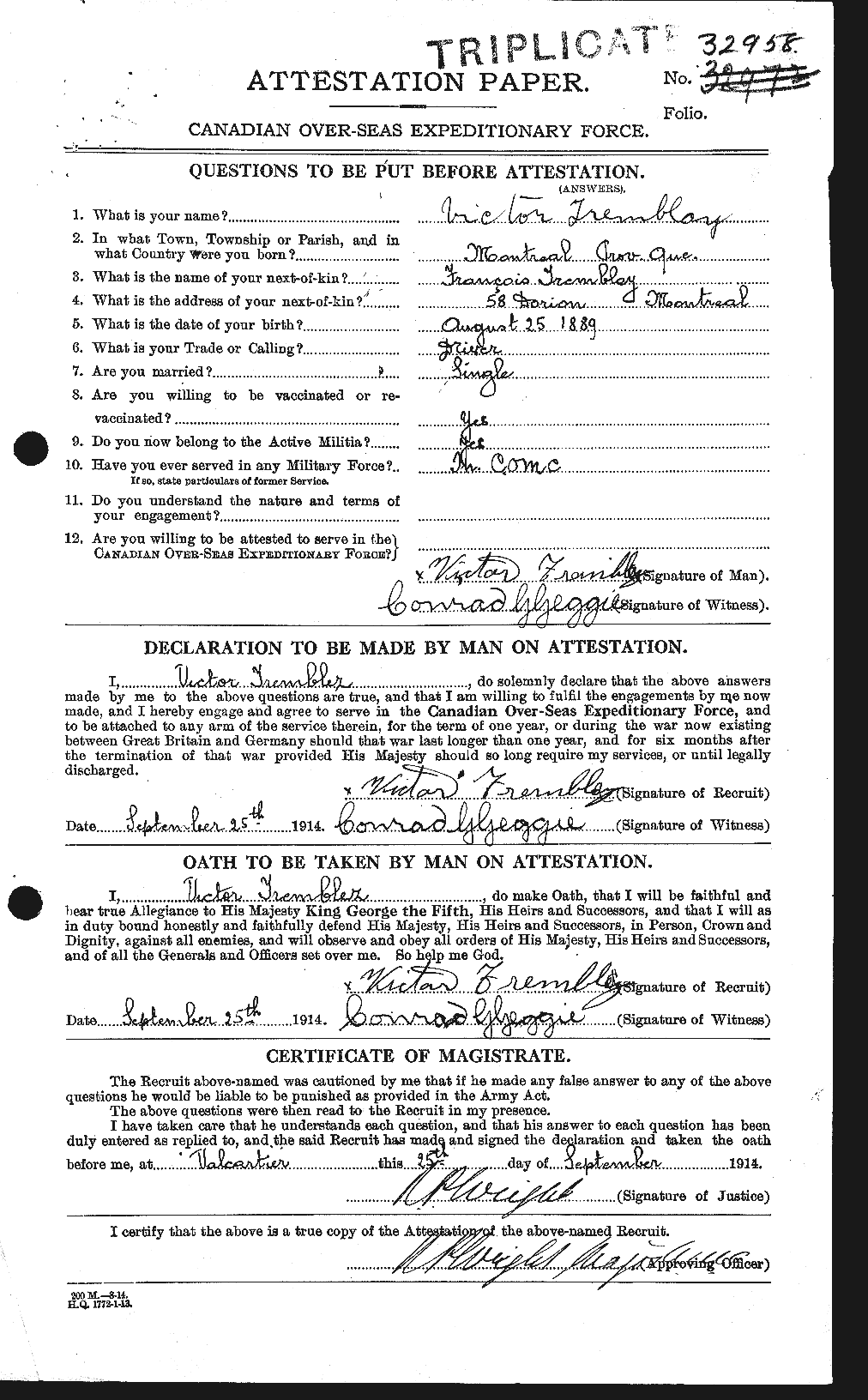 Personnel Records of the First World War - CEF 638331a