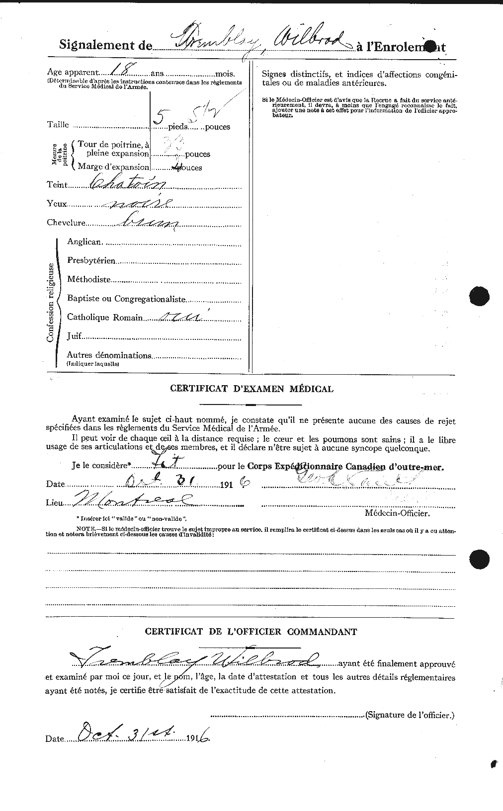 Personnel Records of the First World War - CEF 638337b