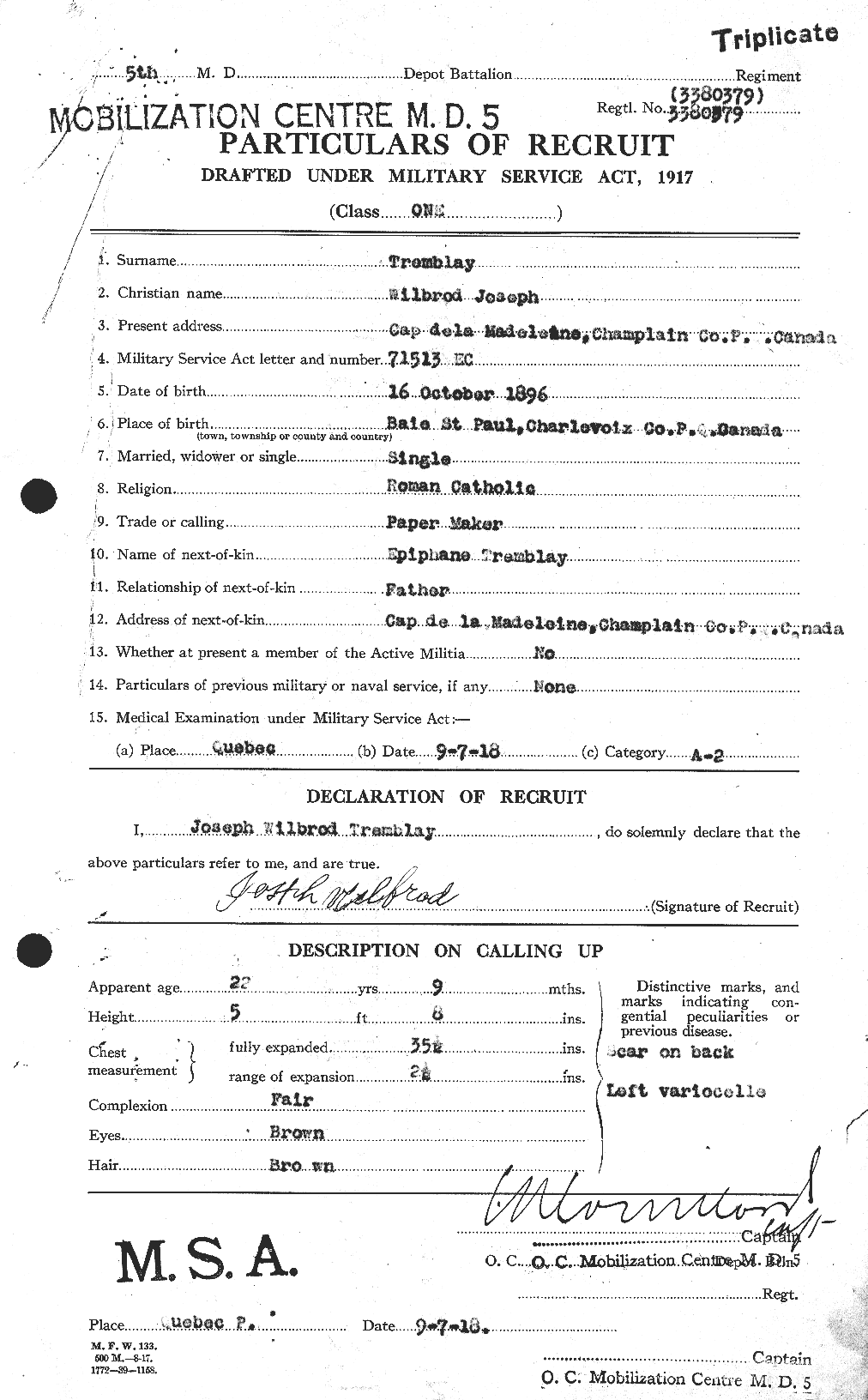 Personnel Records of the First World War - CEF 638341a
