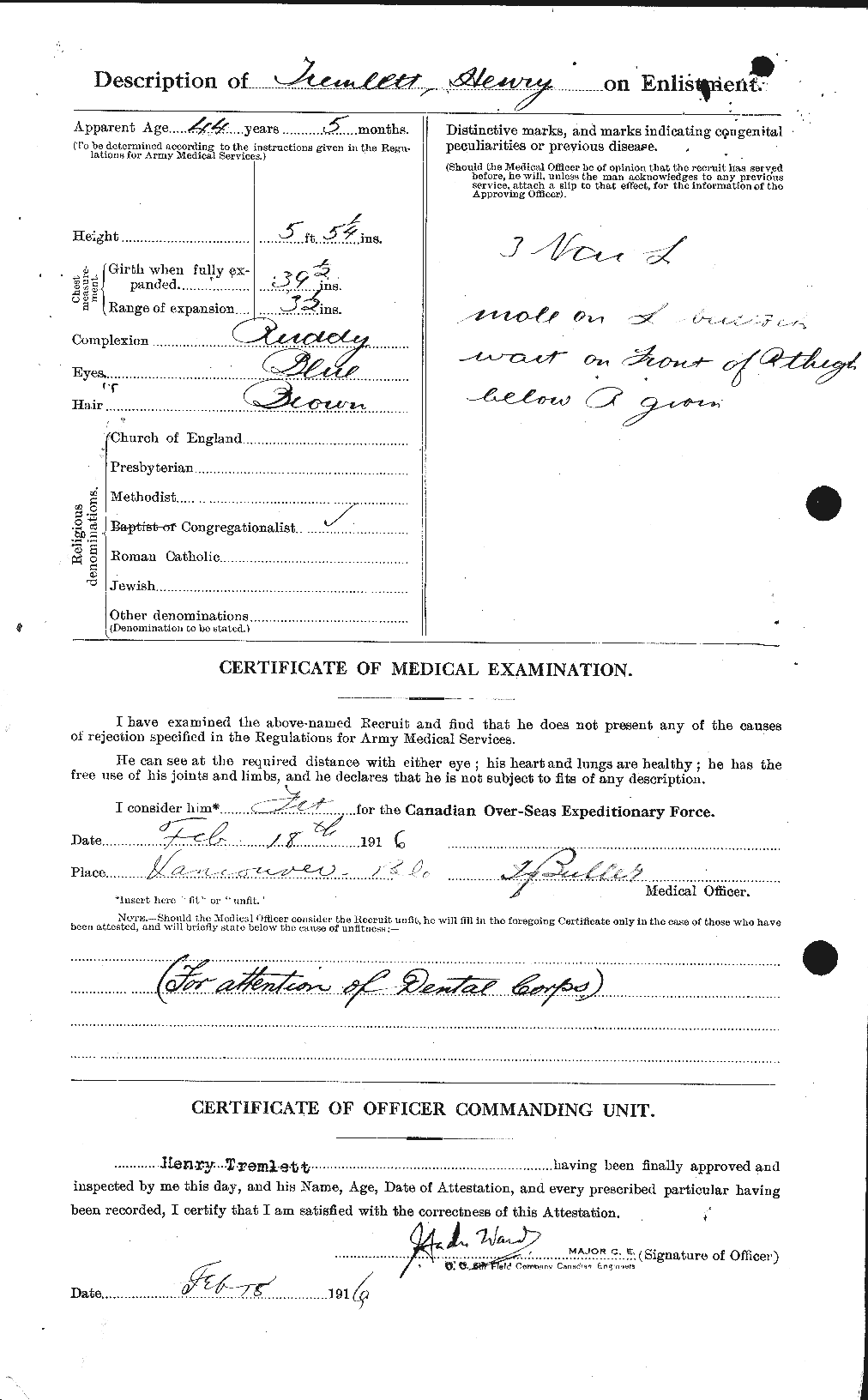Personnel Records of the First World War - CEF 638404b