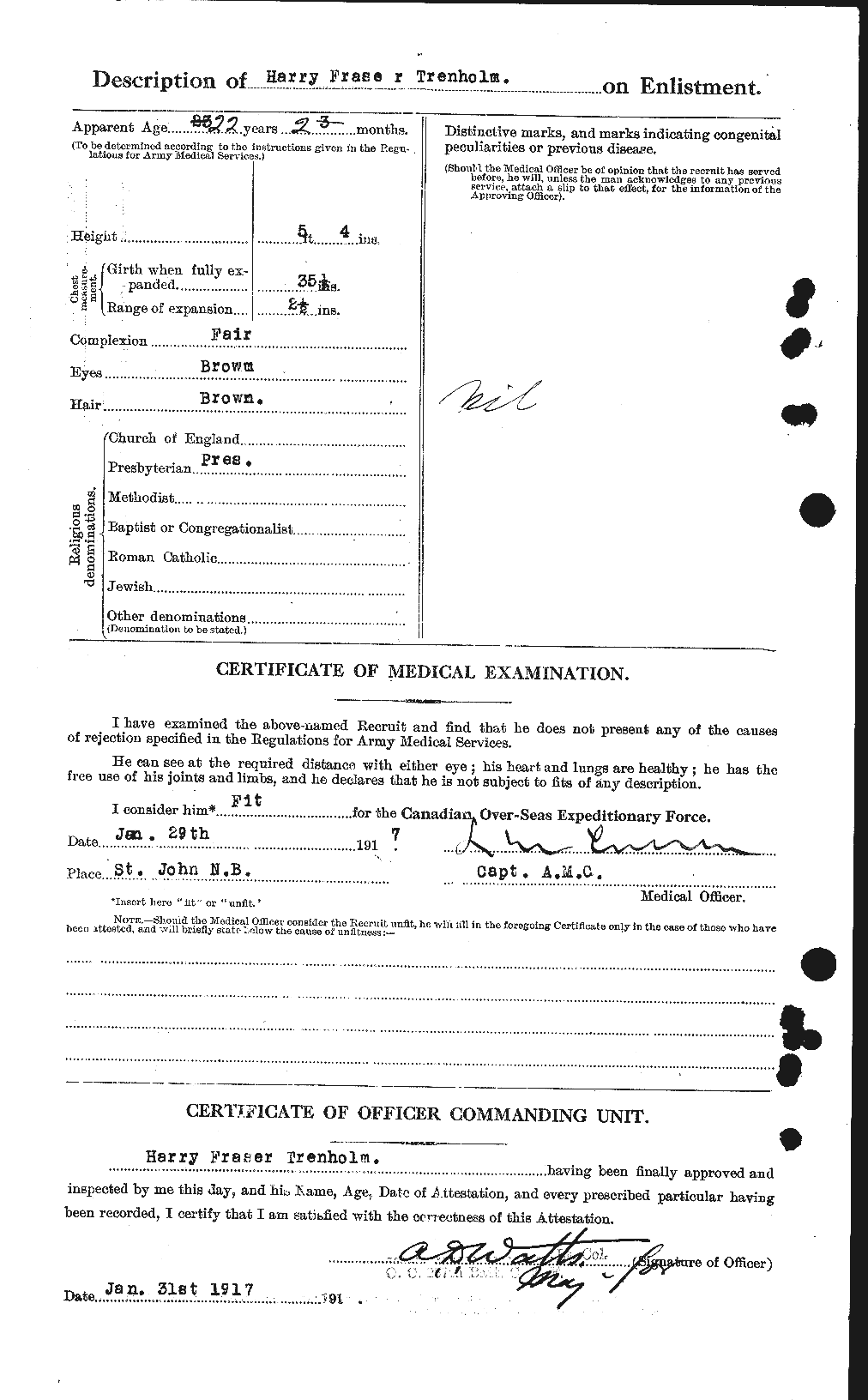 Personnel Records of the First World War - CEF 638458b