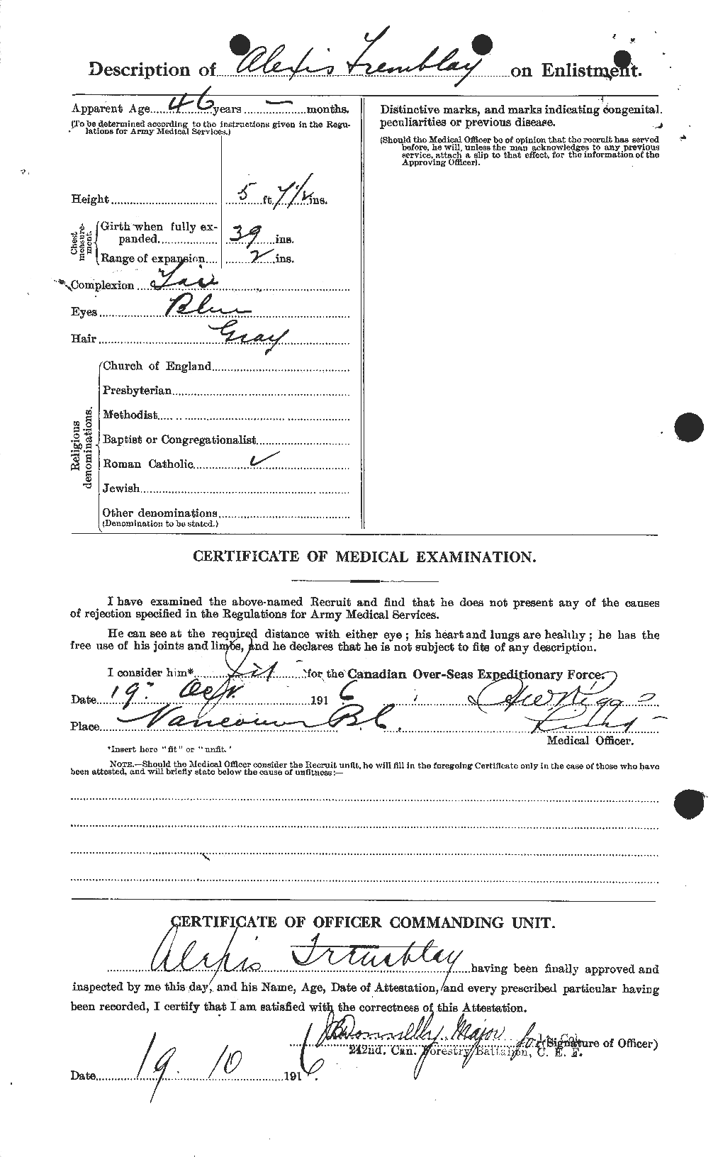 Personnel Records of the First World War - CEF 638911b