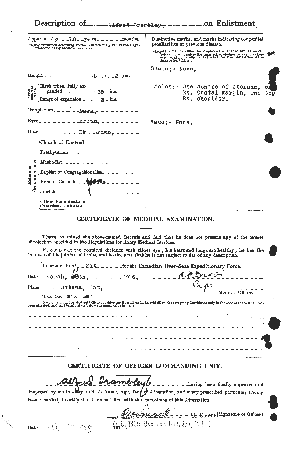 Personnel Records of the First World War - CEF 638918b