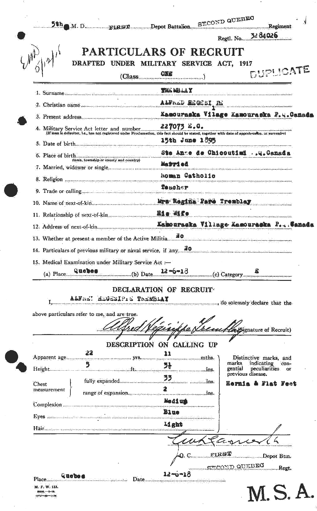 Personnel Records of the First World War - CEF 638927a
