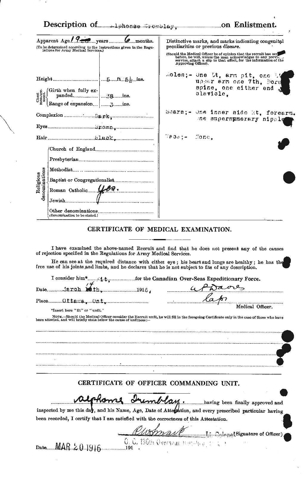 Personnel Records of the First World War - CEF 638930b