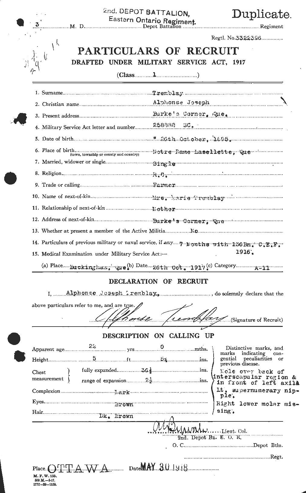 Personnel Records of the First World War - CEF 638935a
