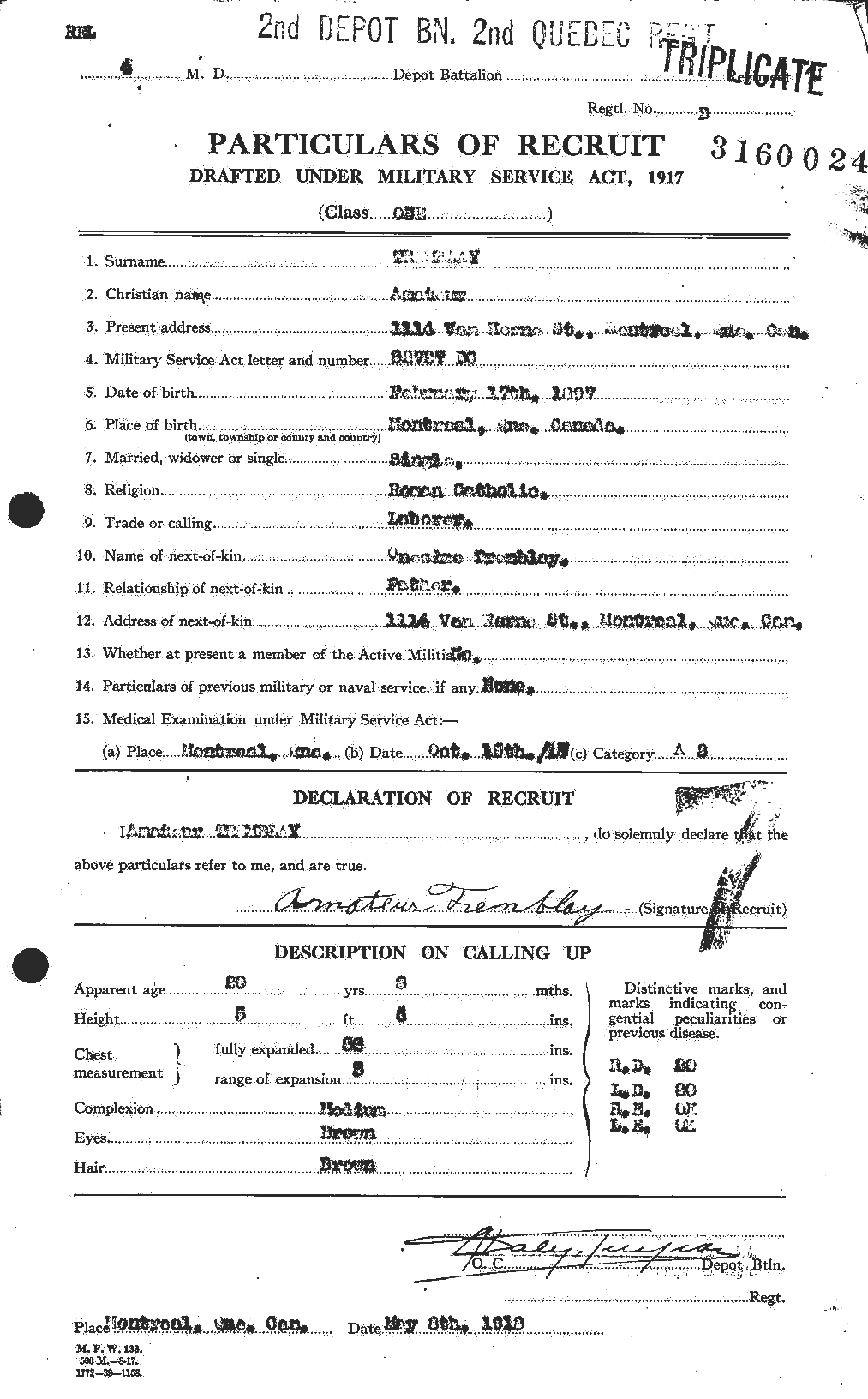 Personnel Records of the First World War - CEF 638937a