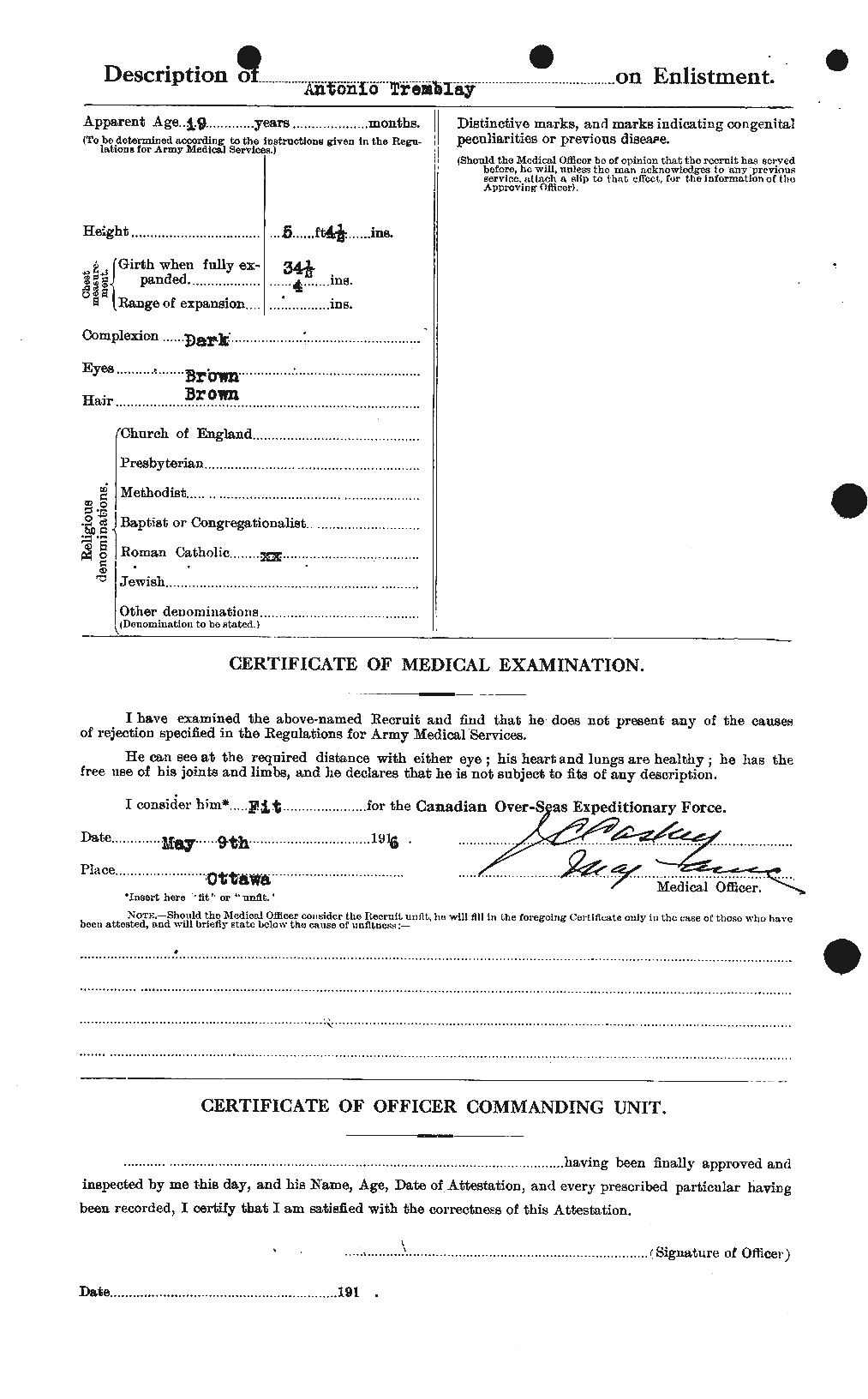 Personnel Records of the First World War - CEF 638946b