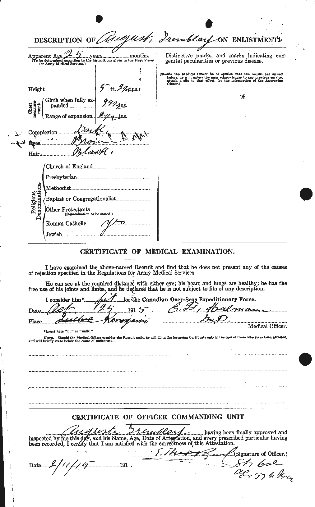 Personnel Records of the First World War - CEF 638975b