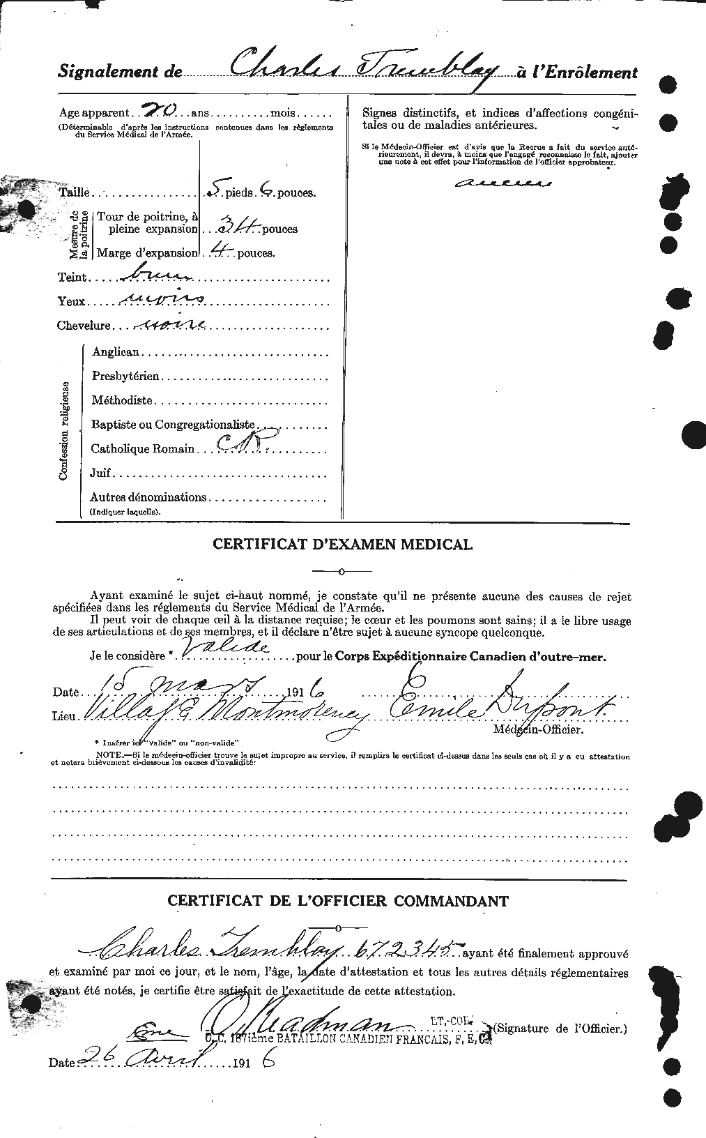 Personnel Records of the First World War - CEF 638982b