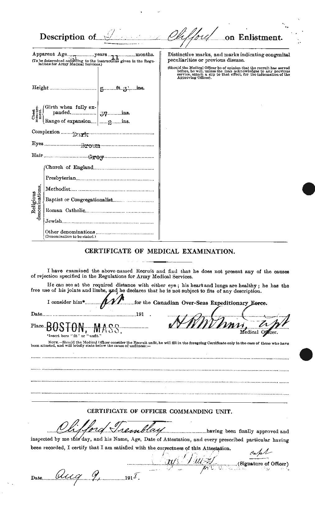Personnel Records of the First World War - CEF 638987b