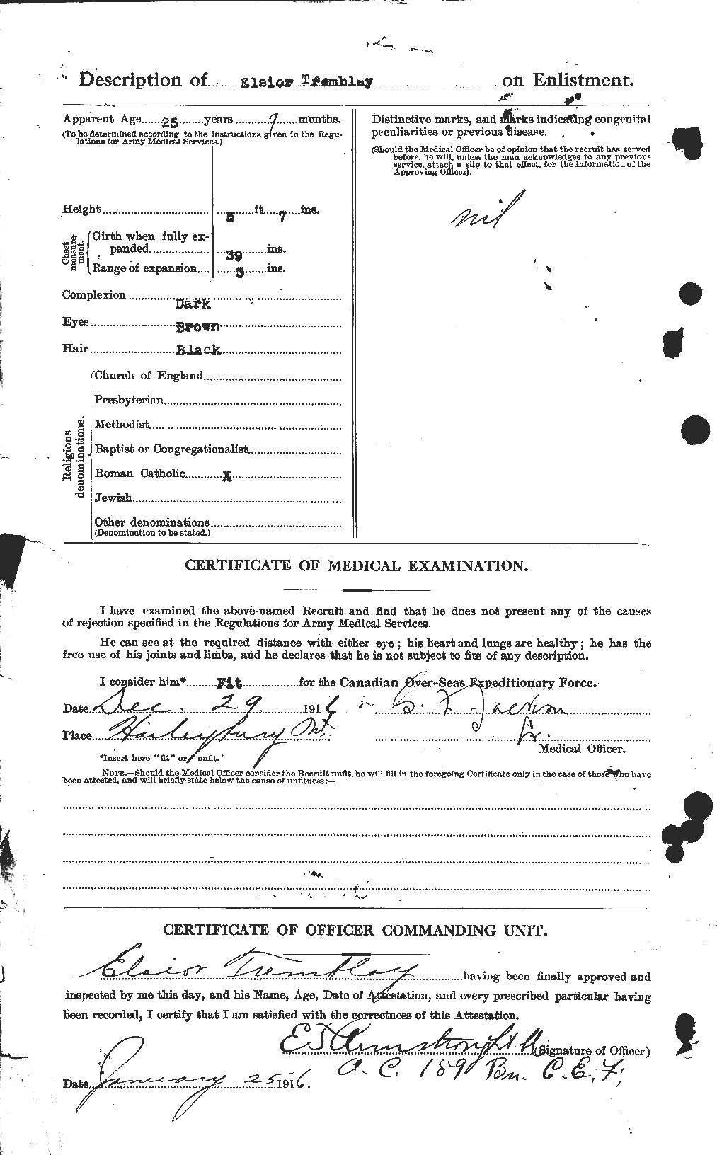 Personnel Records of the First World War - CEF 639013b